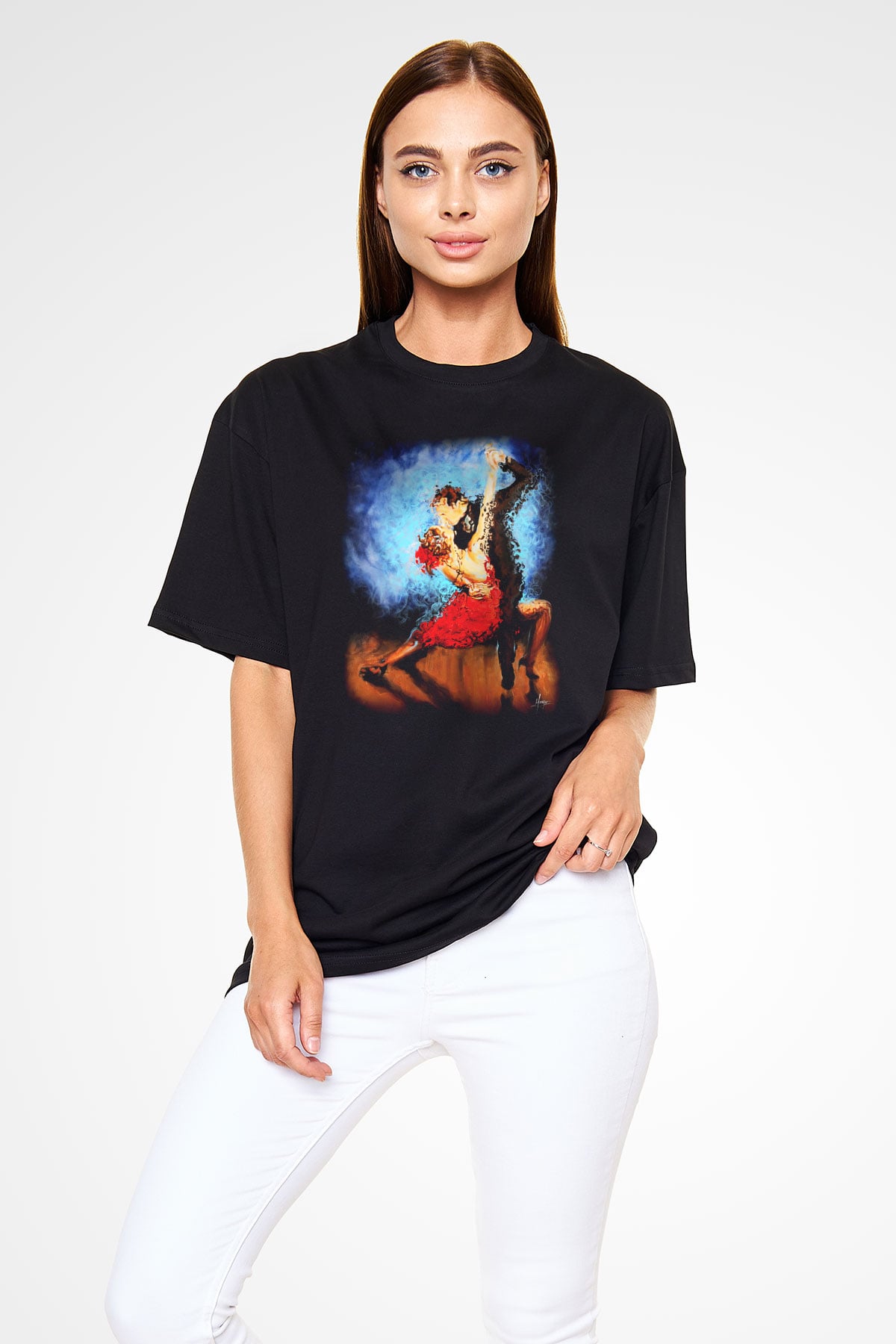 Balo Siyah Unisex Oversize Tişört T-Shirt