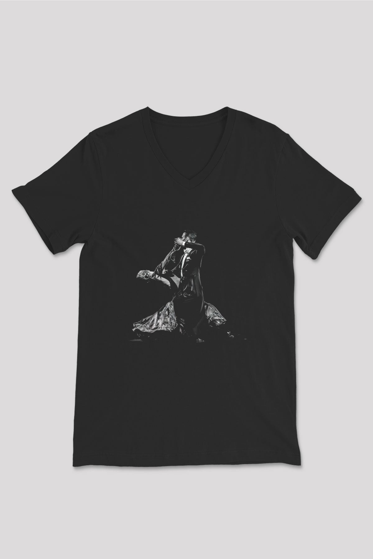 Balo Siyah Unisex V Yaka Tişört