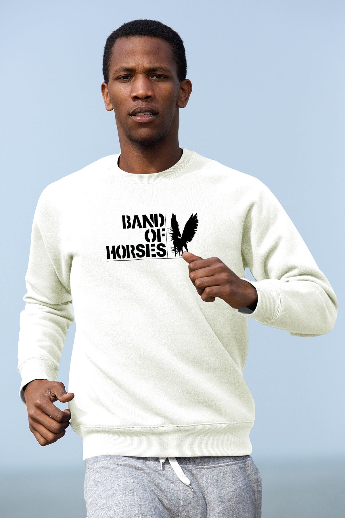Band of Horses Beyaz Unisex Sweatshirt