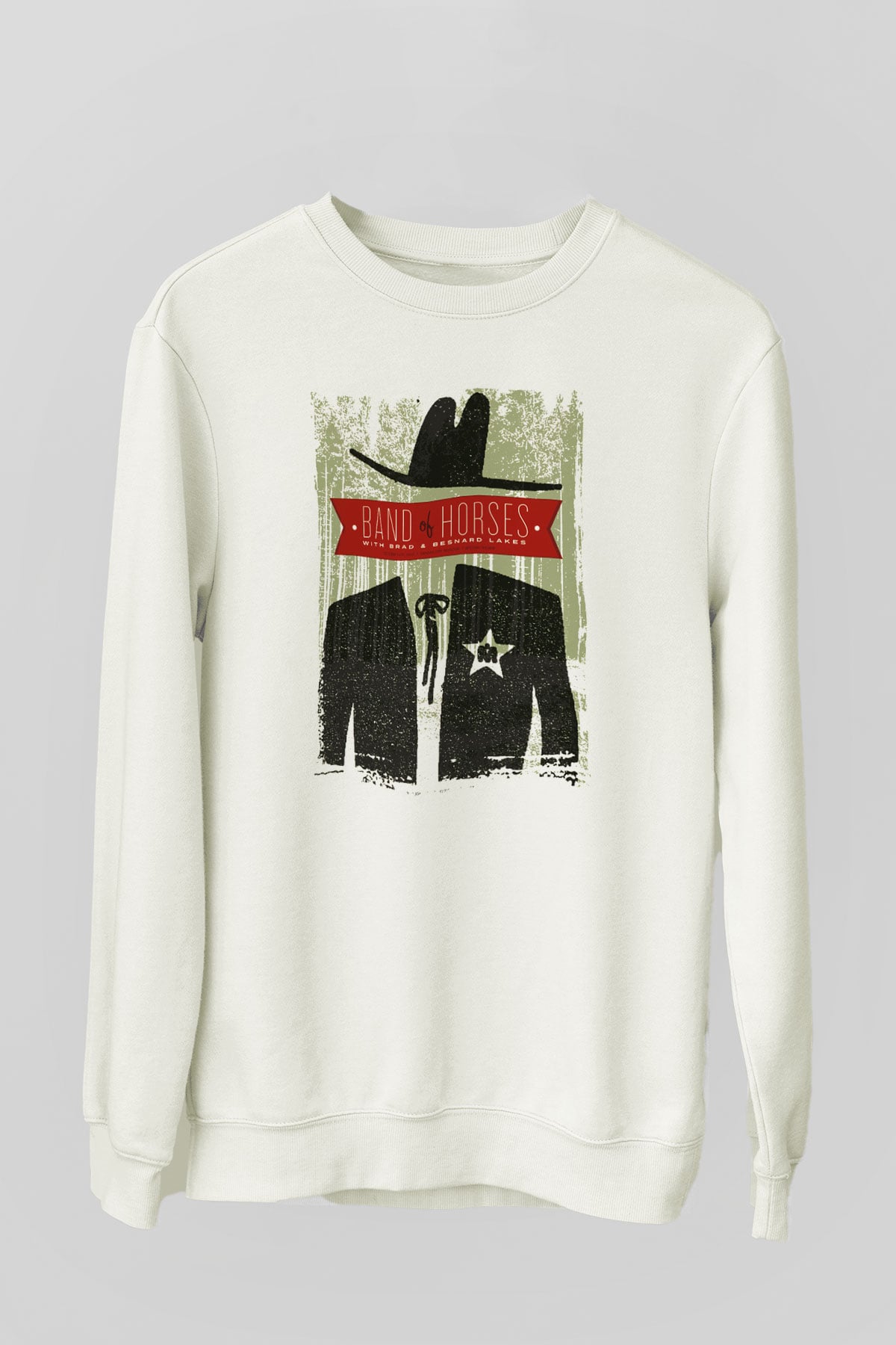 Band of Horses Beyaz Unisex Sweatshirt