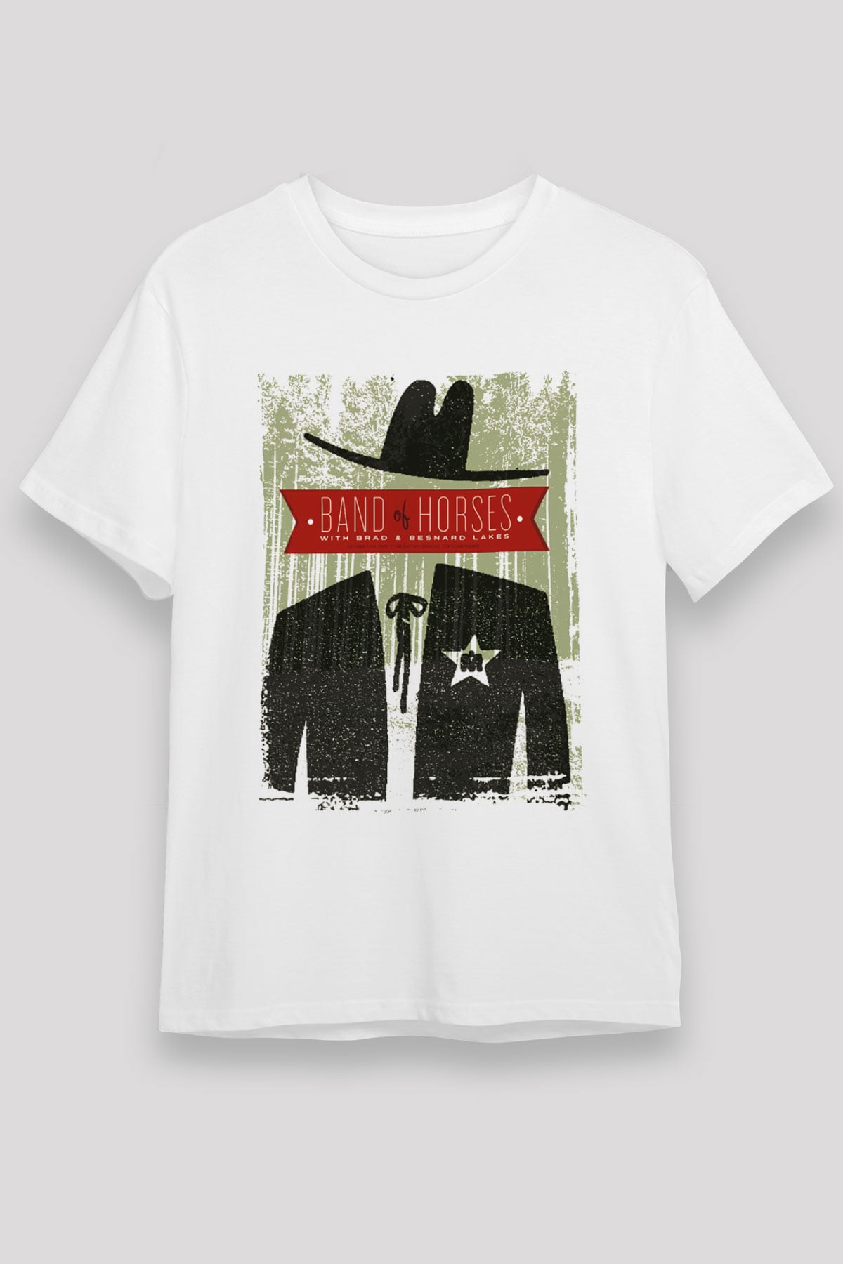 Band of Horses Beyaz Unisex Tişört T-Shirt - TişörtFabrikası