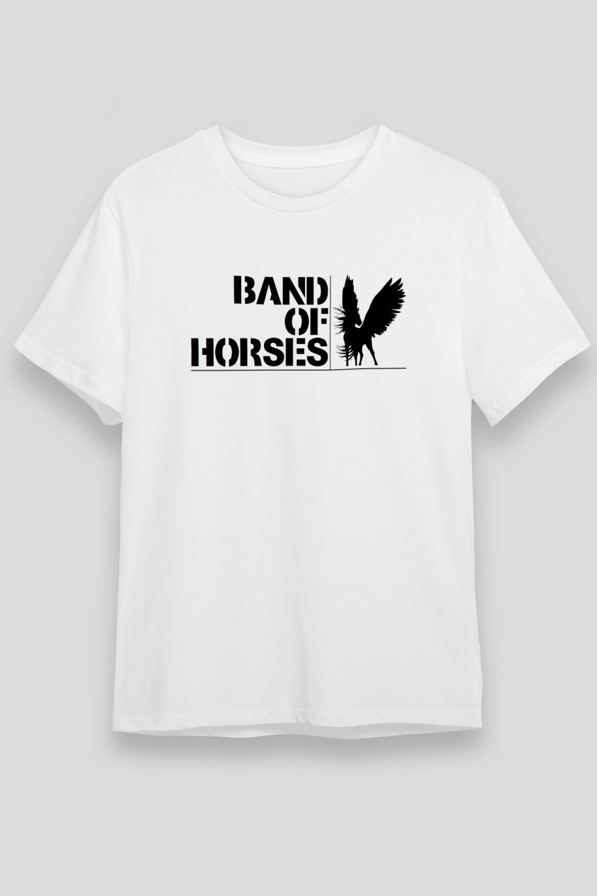 Band of Horses Beyaz Unisex Tişört T-Shirt - TişörtFabrikası