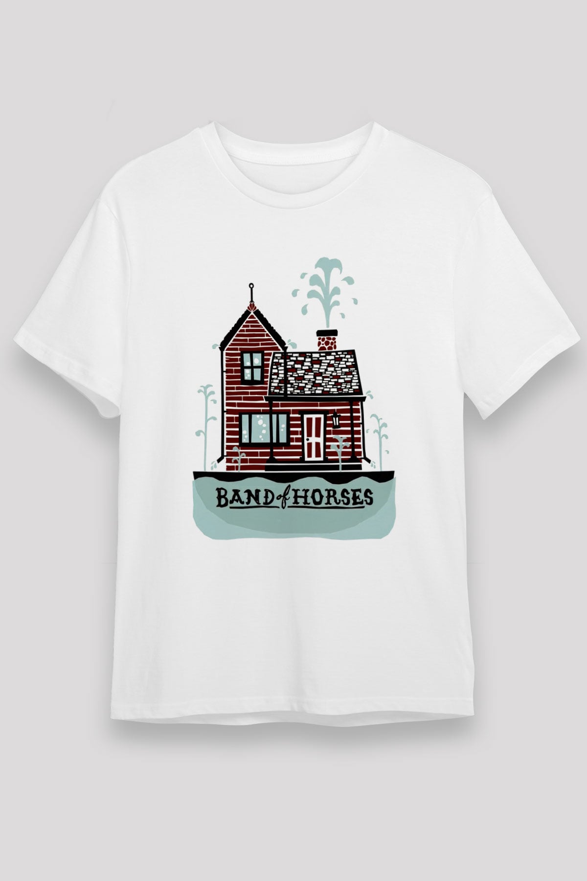 Band of Horses Beyaz Unisex Tişört T-Shirt - TişörtFabrikası