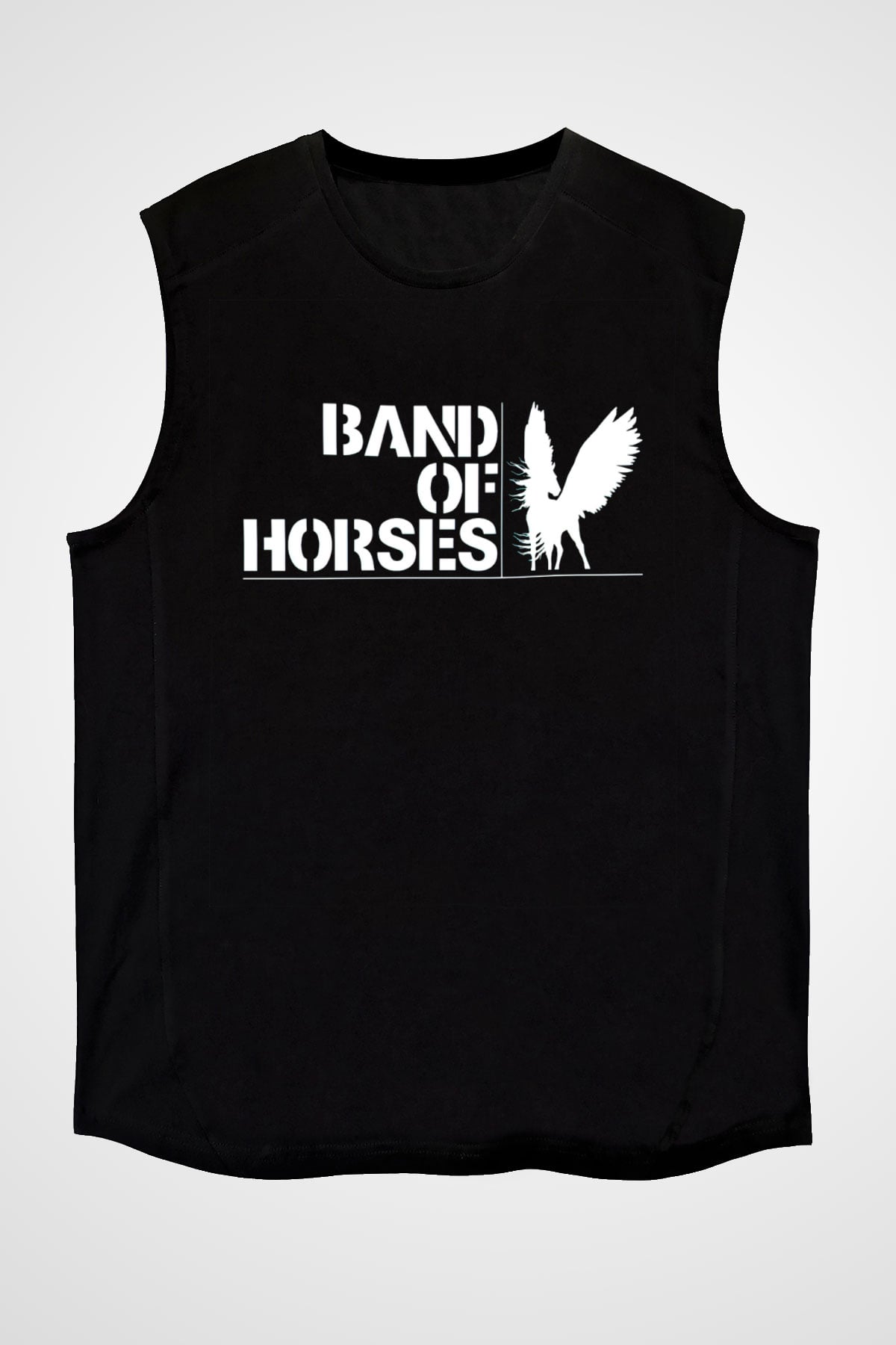 Band of Horses Siyah Unisex Kolsuz Tişört