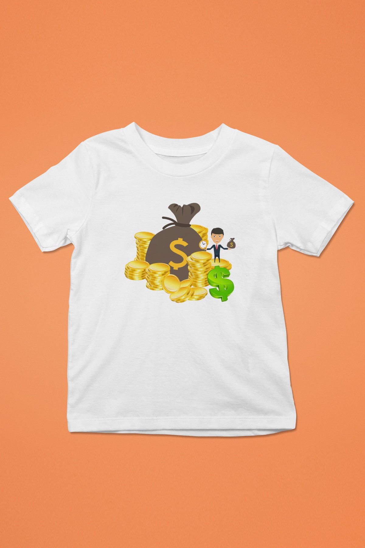 Bankacı Beyaz Unisex Çocuk Tişört