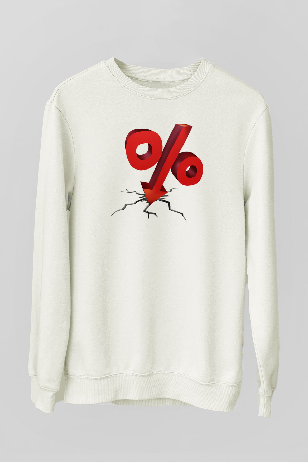 Bankacı Beyaz Unisex Sweatshirt