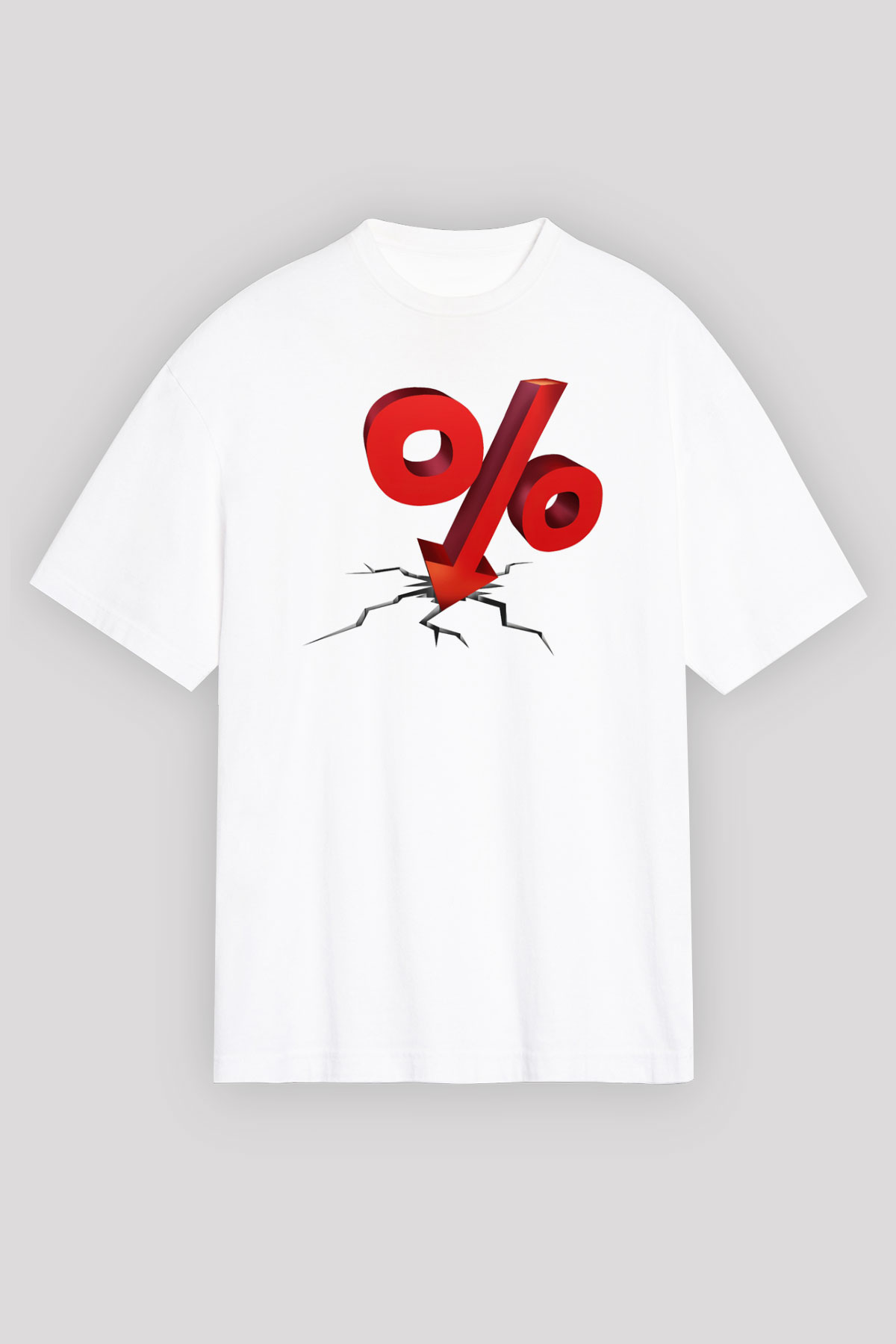 Bankacı Beyaz Oversize Tişört Oversize T-shirt - TişörtFabrikası