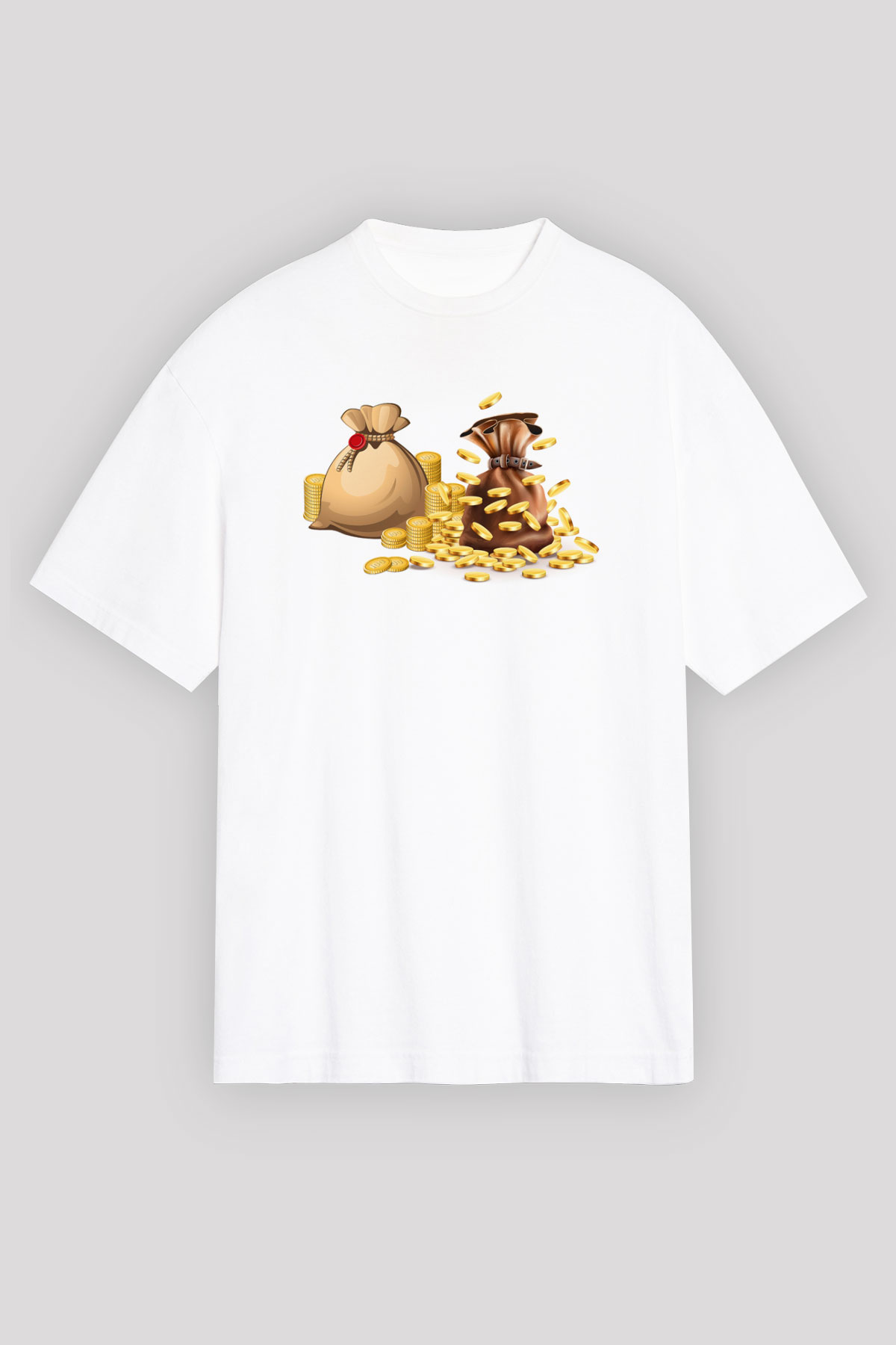 Bankacı Beyaz Oversize Tişört Oversize T-shirt - TişörtFabrikası