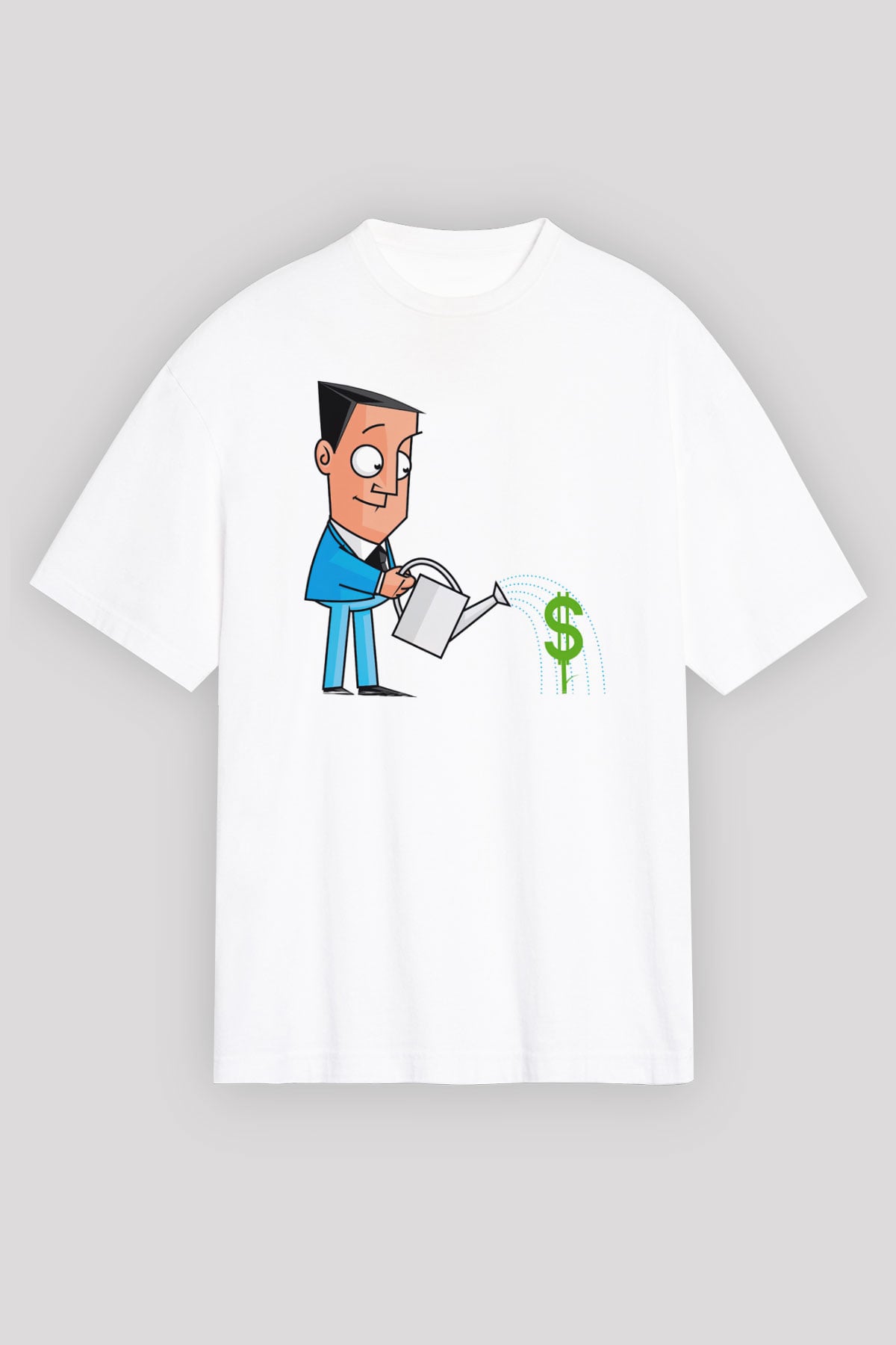 Bankacı Beyaz Oversize Tişört Oversize T-shirt - TişörtFabrikası