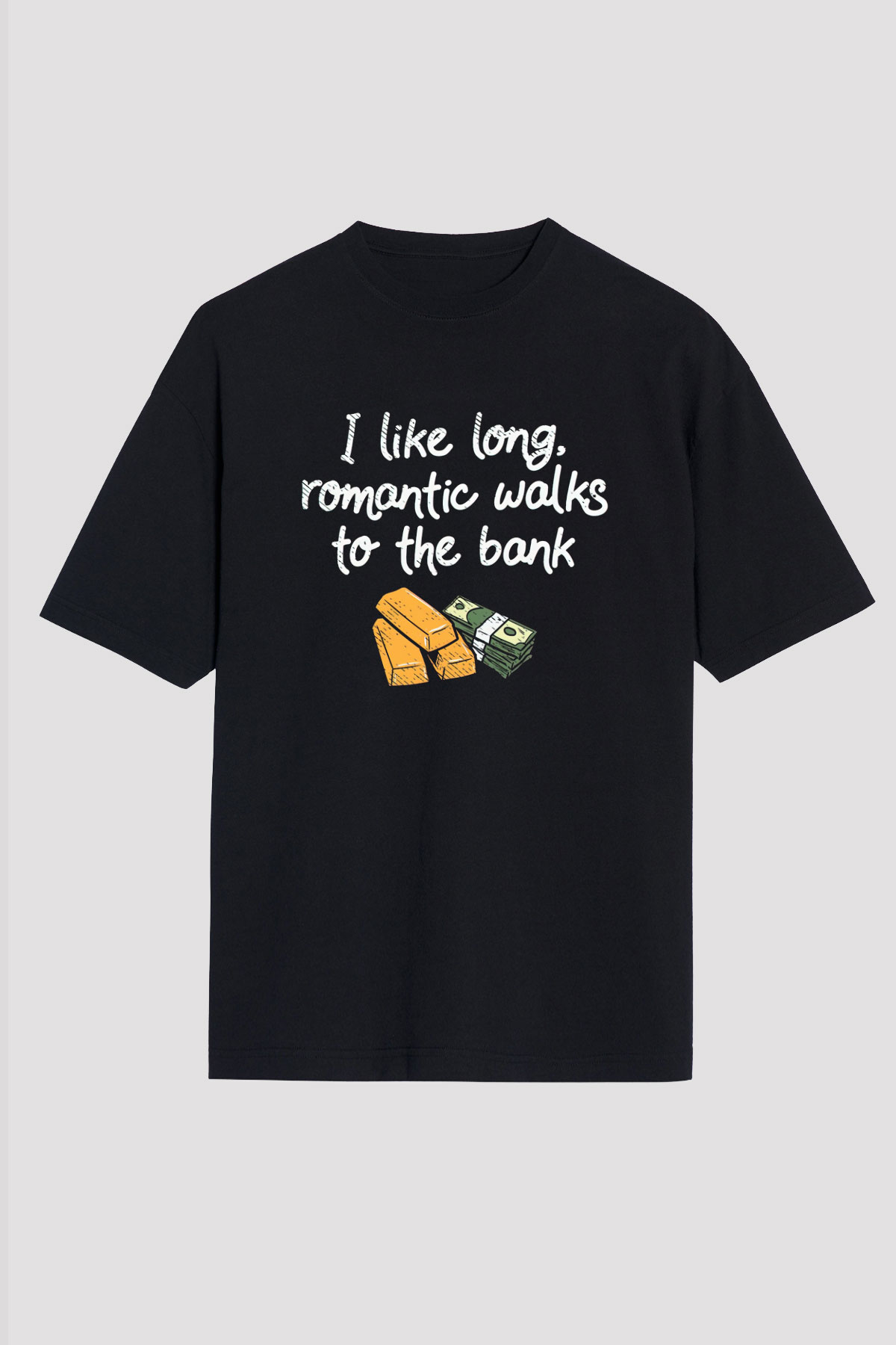 Bankacı Siyah Oversize Tişört Oversize T-shirt - TişörtFabrikası