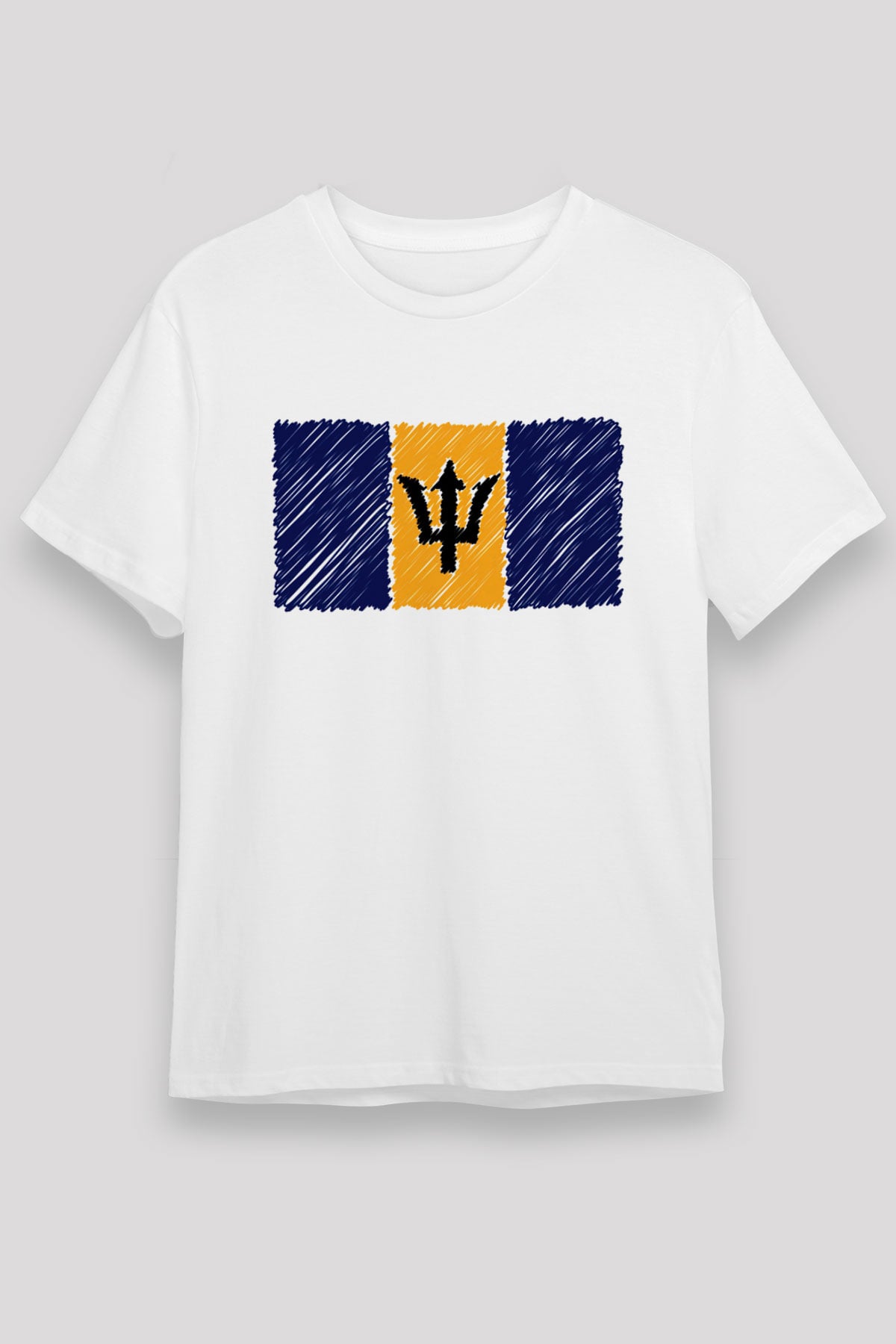 Barbados Beyaz Unisex Tişört T-Shirt - TişörtFabrikası