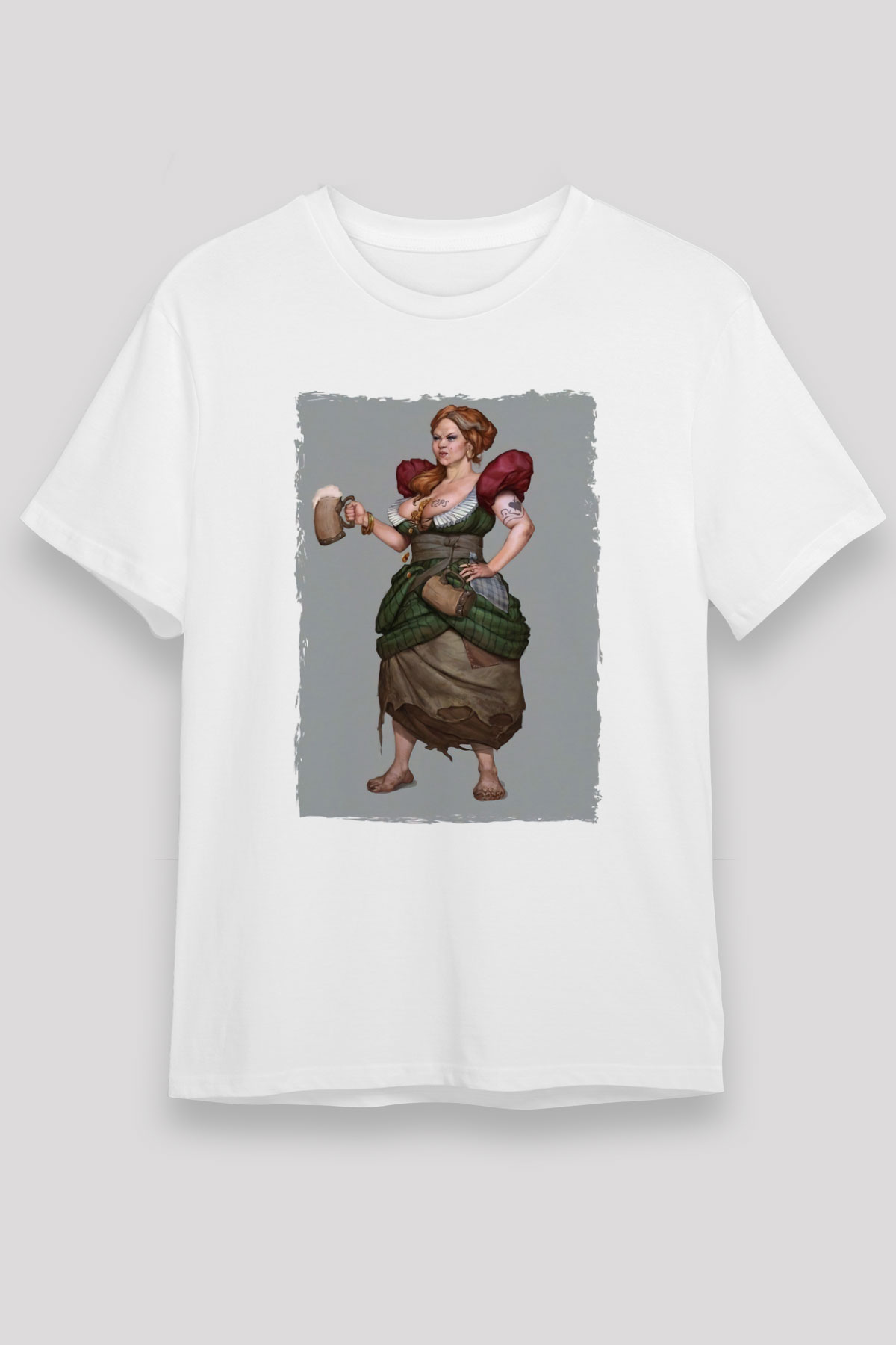 Barmaid Beyaz Unisex Tişört T-Shirt - TişörtFabrikası