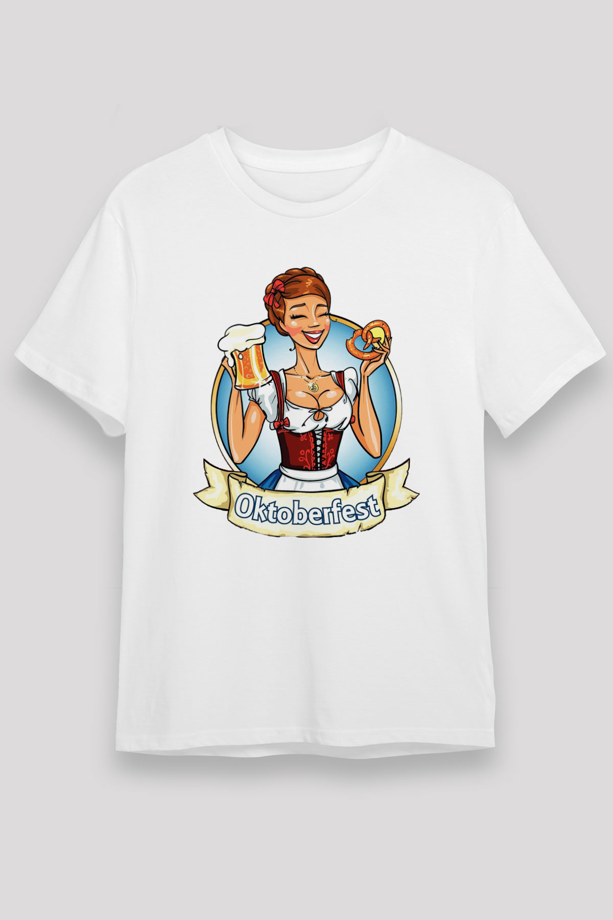 Barmaid Beyaz Unisex Tişört T-Shirt - TişörtFabrikası
