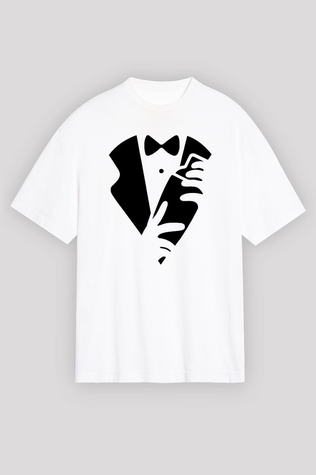 Barmen Beyaz Unisex Oversize Tişört T-Shirt