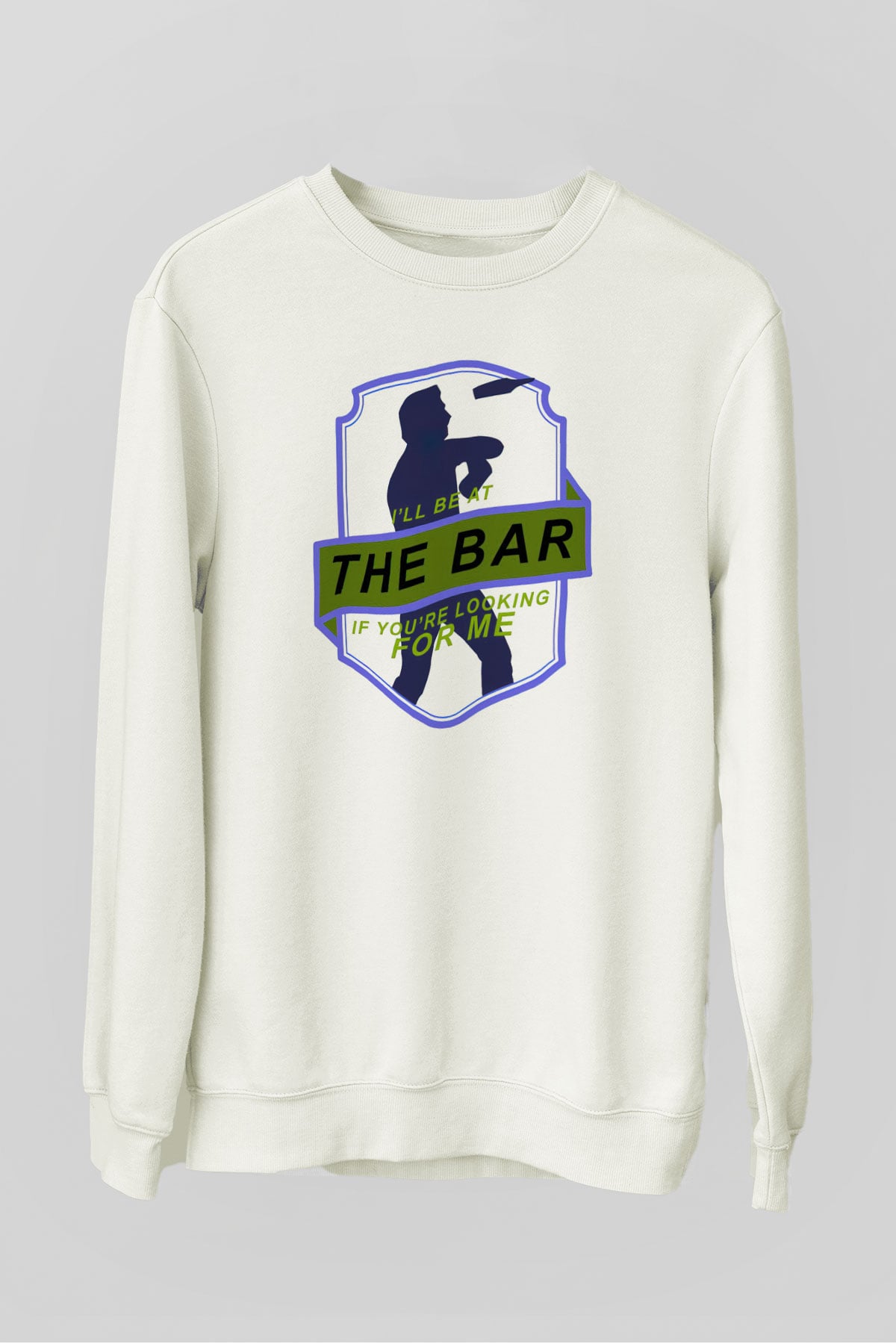 Barmen Beyaz Unisex Sweatshirt