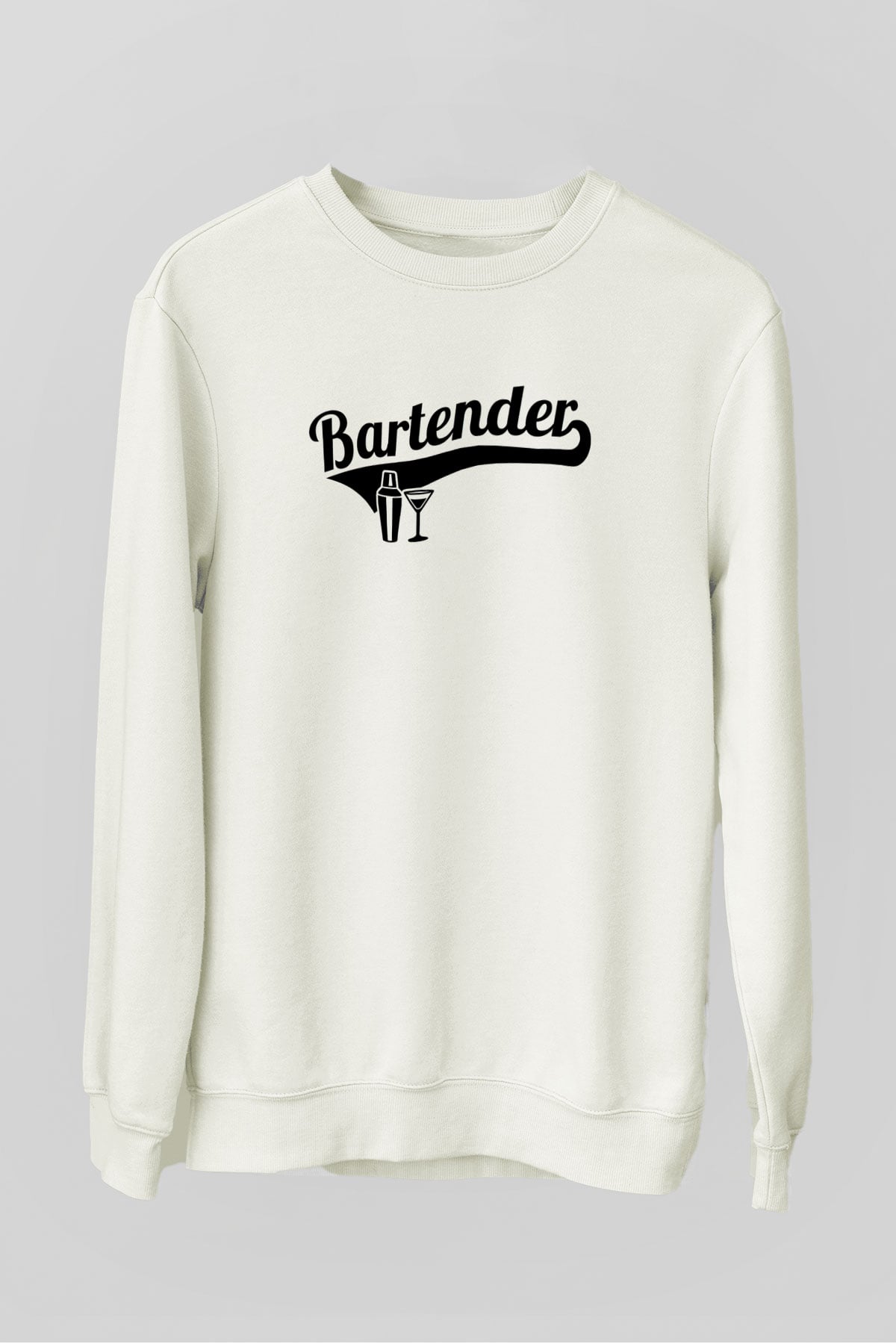 Barmen Beyaz Unisex Sweatshirt