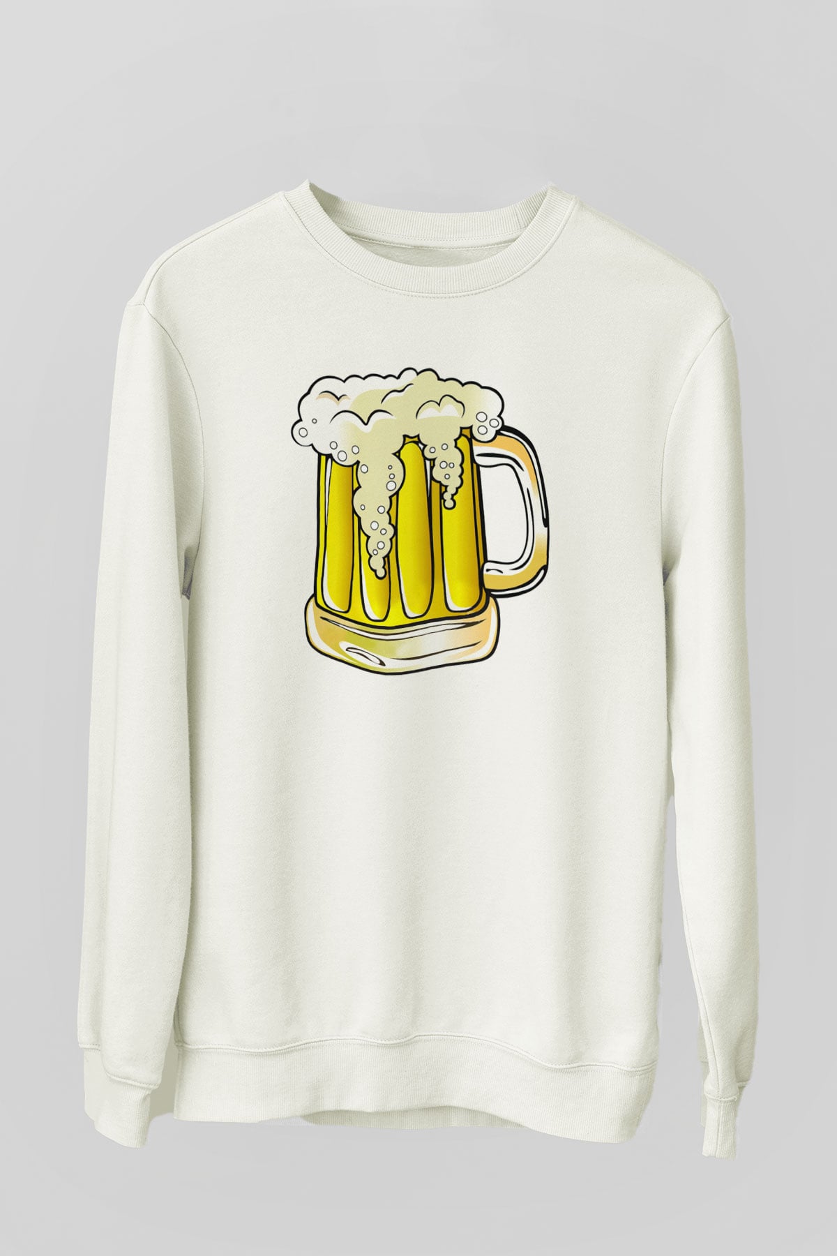 Barmen Beyaz Unisex Sweatshirt