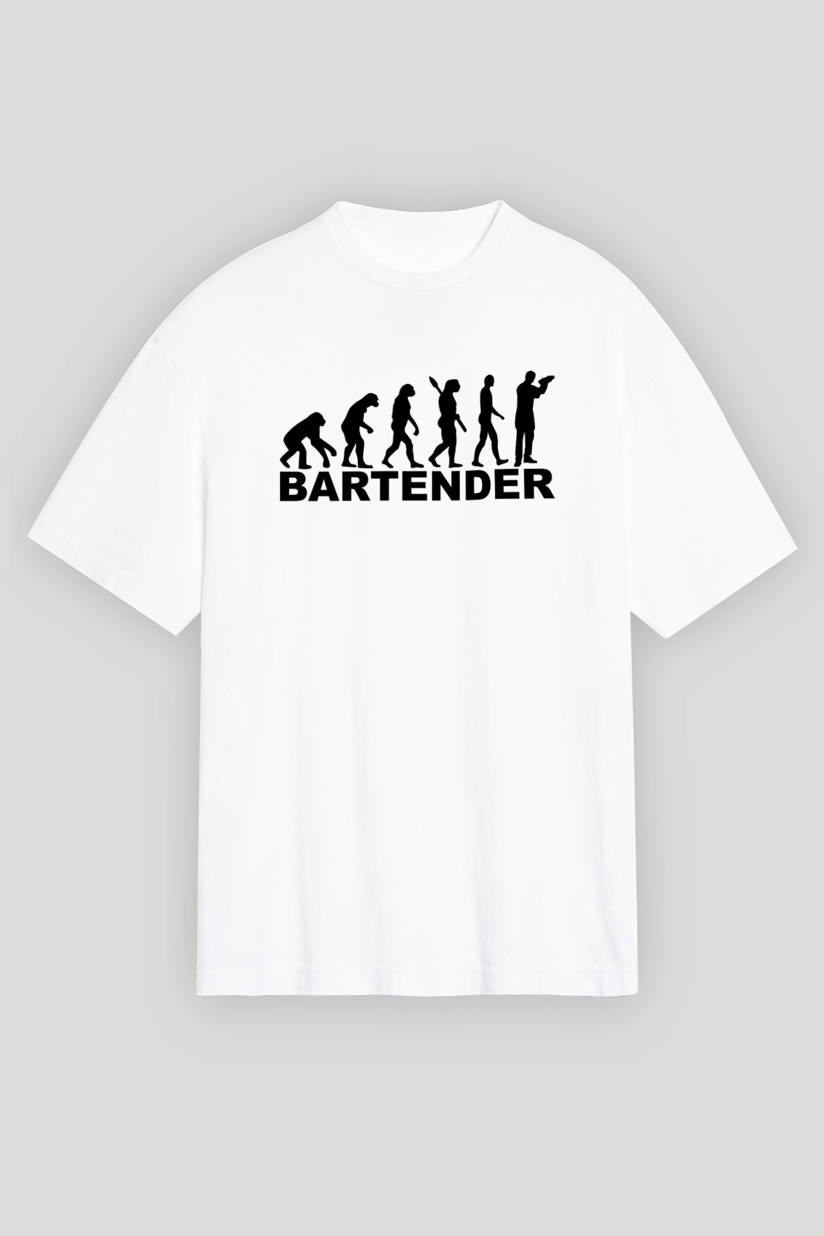 Barmen Beyaz Oversize Tişört Oversize T-shirt - TişörtFabrikası