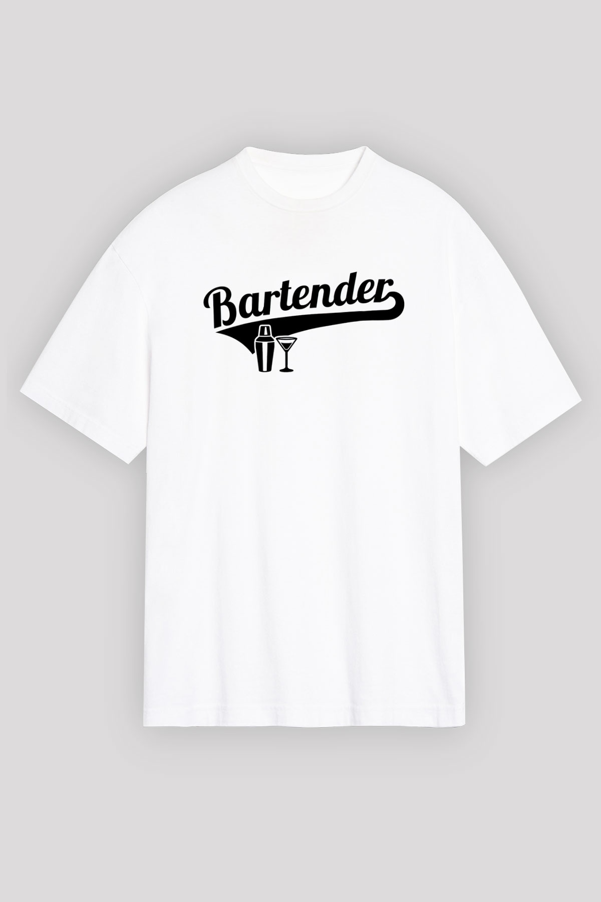 Barmen Beyaz Oversize Tişört Oversize T-shirt - TişörtFabrikası