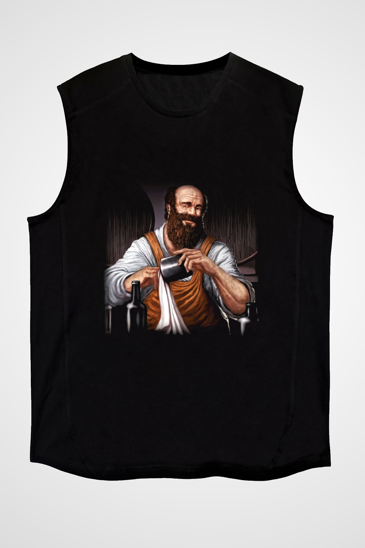 Barmen Siyah Unisex Kolsuz Tişört
