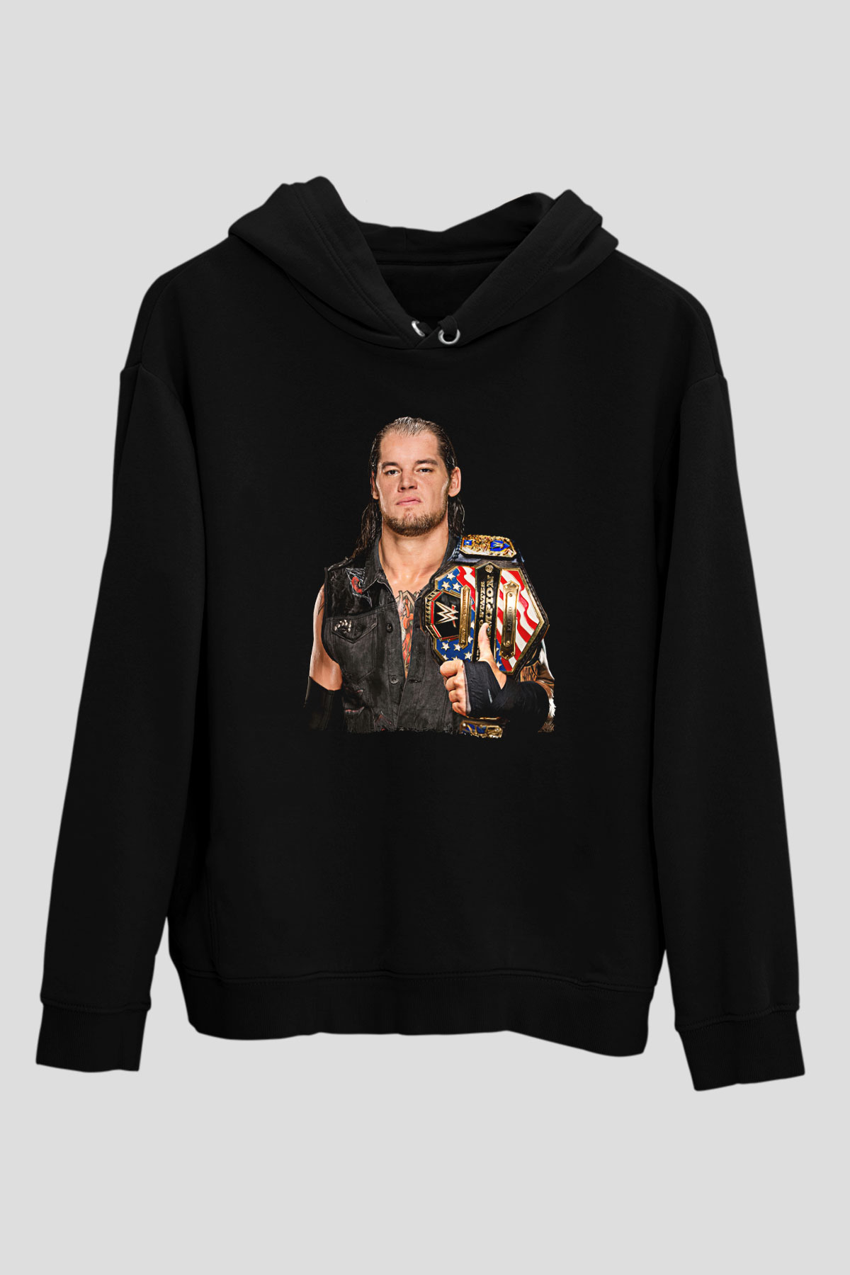Baron Corbin Baskılı Unisex Siyah Hoodie