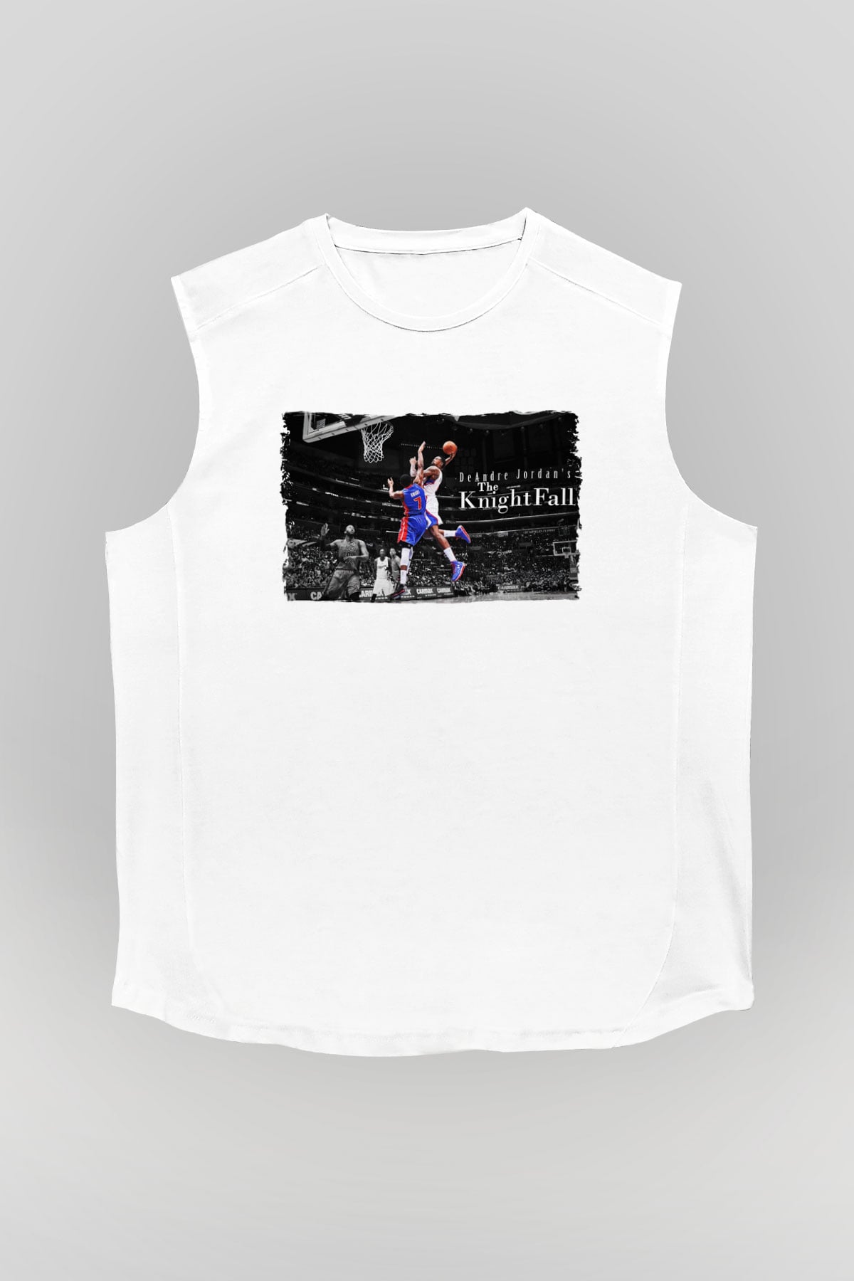 Basketbol Beyaz Unisex Kolsuz Tişört