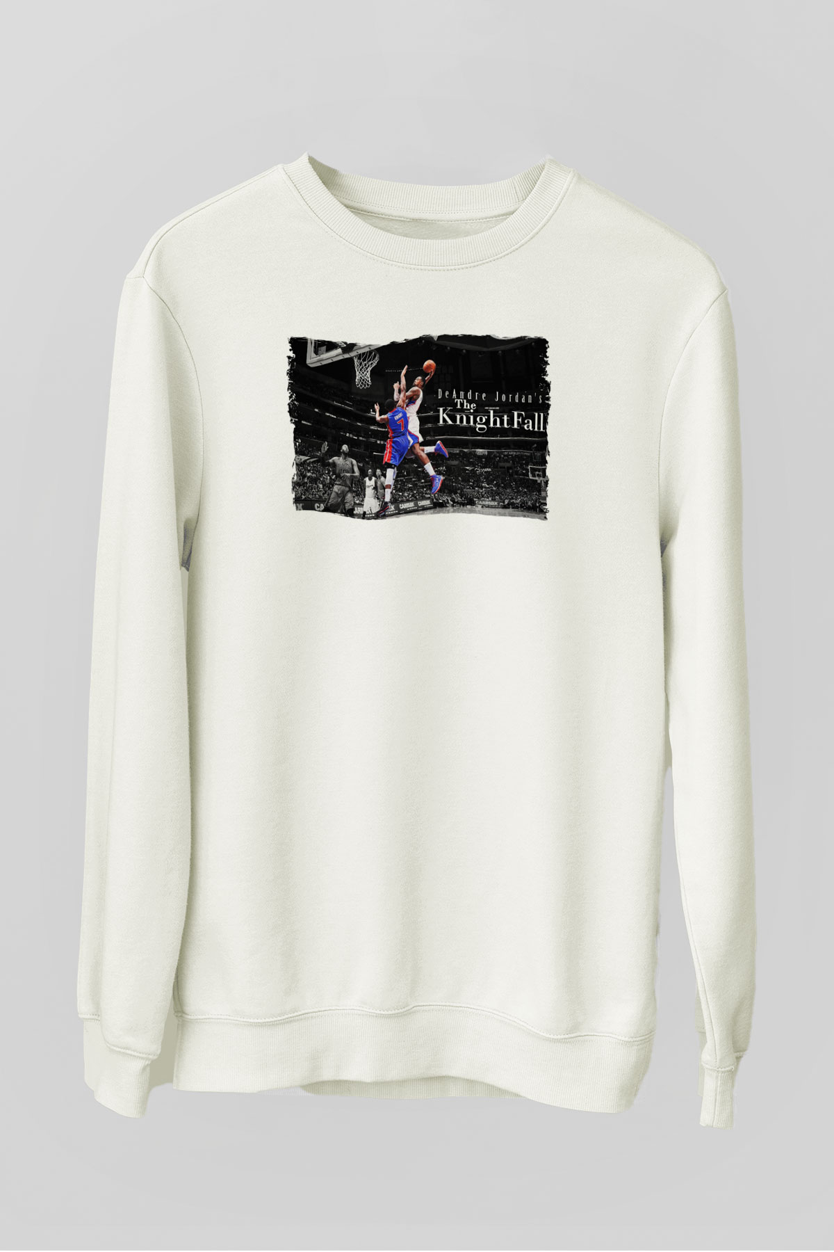 Basketbol Beyaz Unisex Sweatshirt