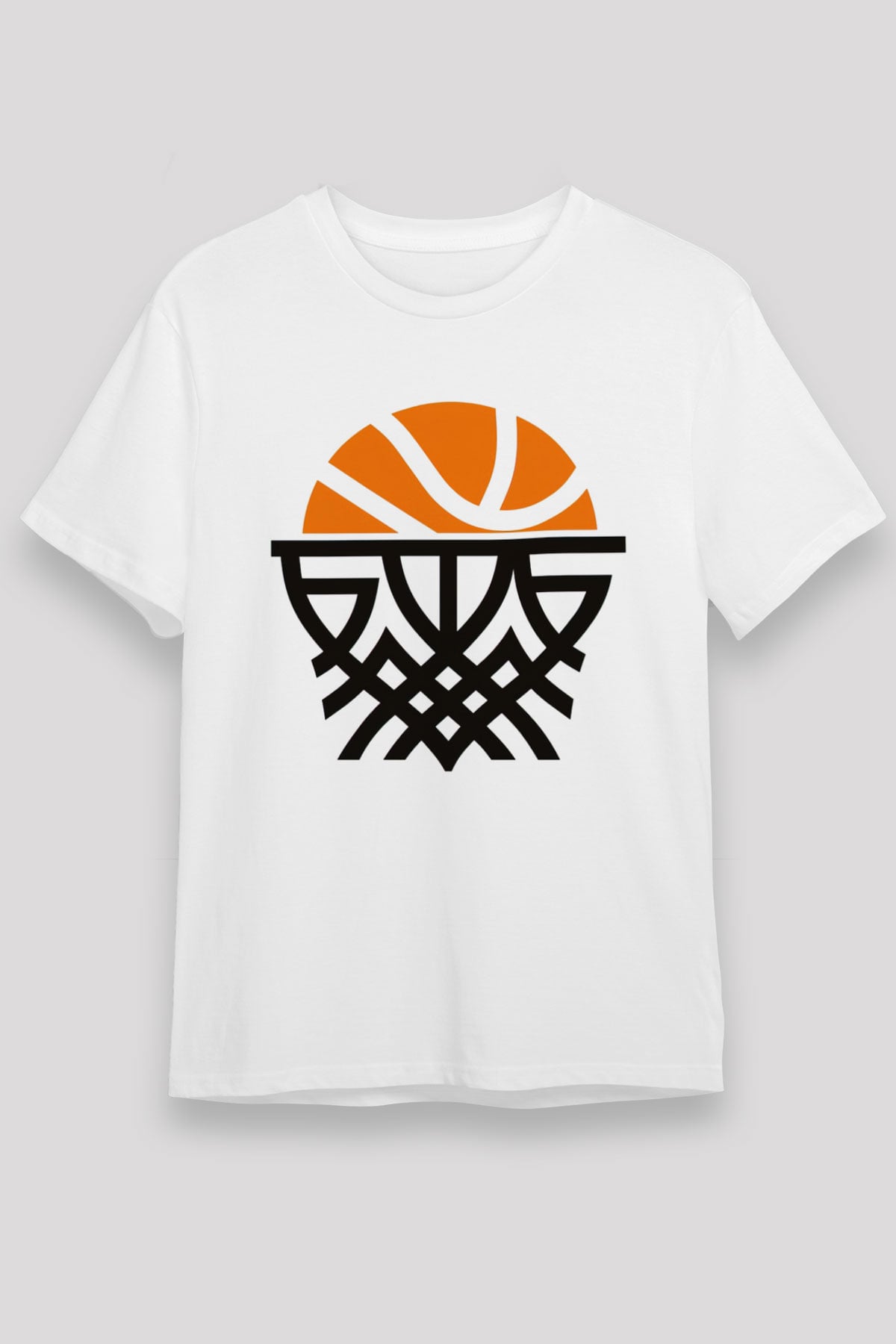 Basketbol Beyaz Unisex Tişört T-Shirt - TişörtFabrikası