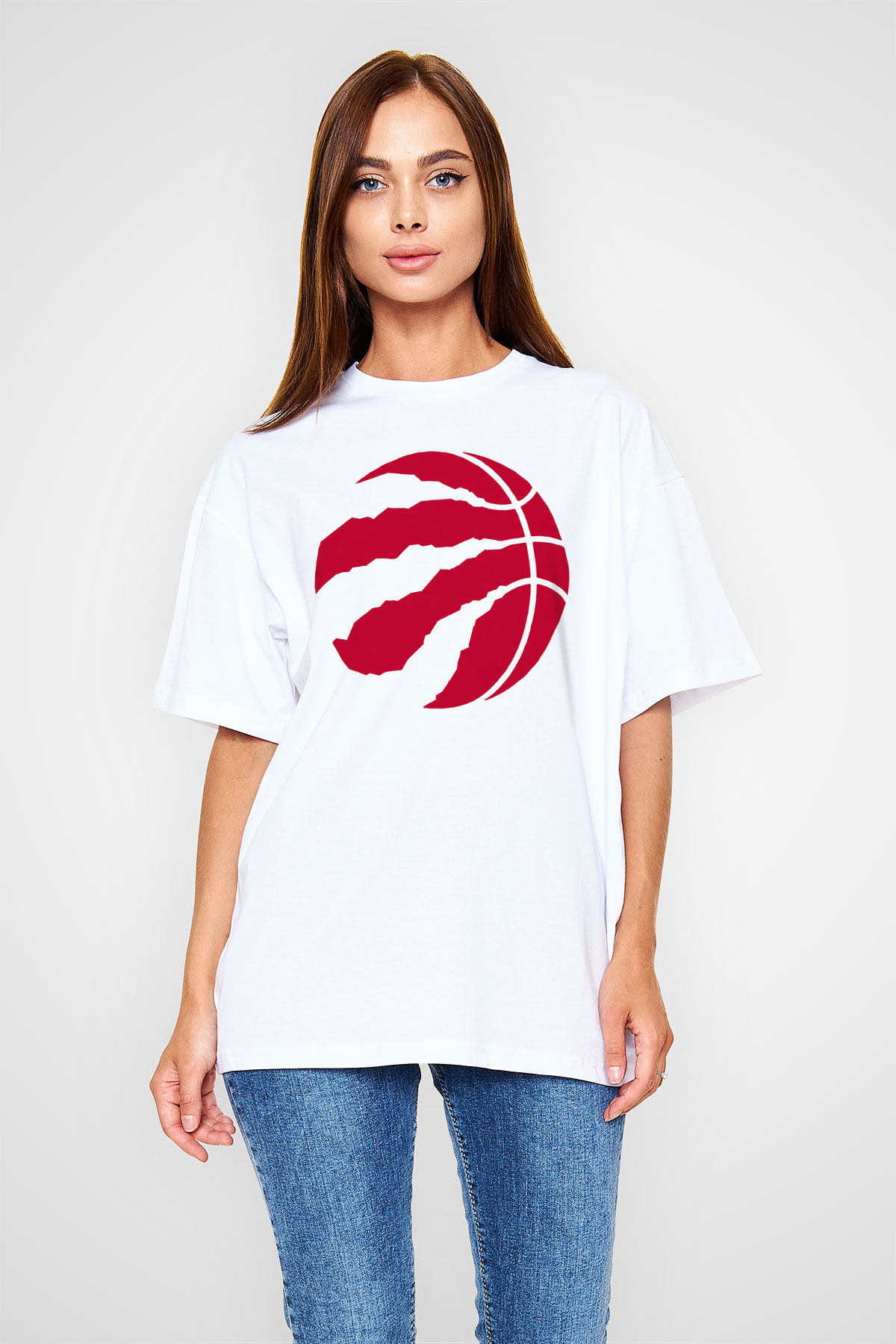 Basketbol Beyaz Oversize Tişört Oversize T-shirt - TişörtFabrikası