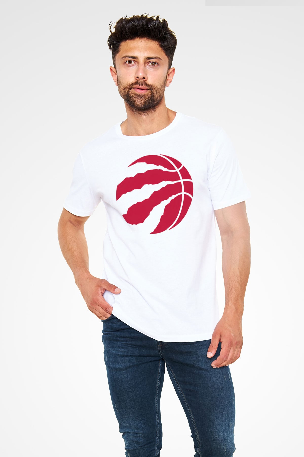 Basketbol Beyaz Unisex Tişört T-Shirt - TişörtFabrikası