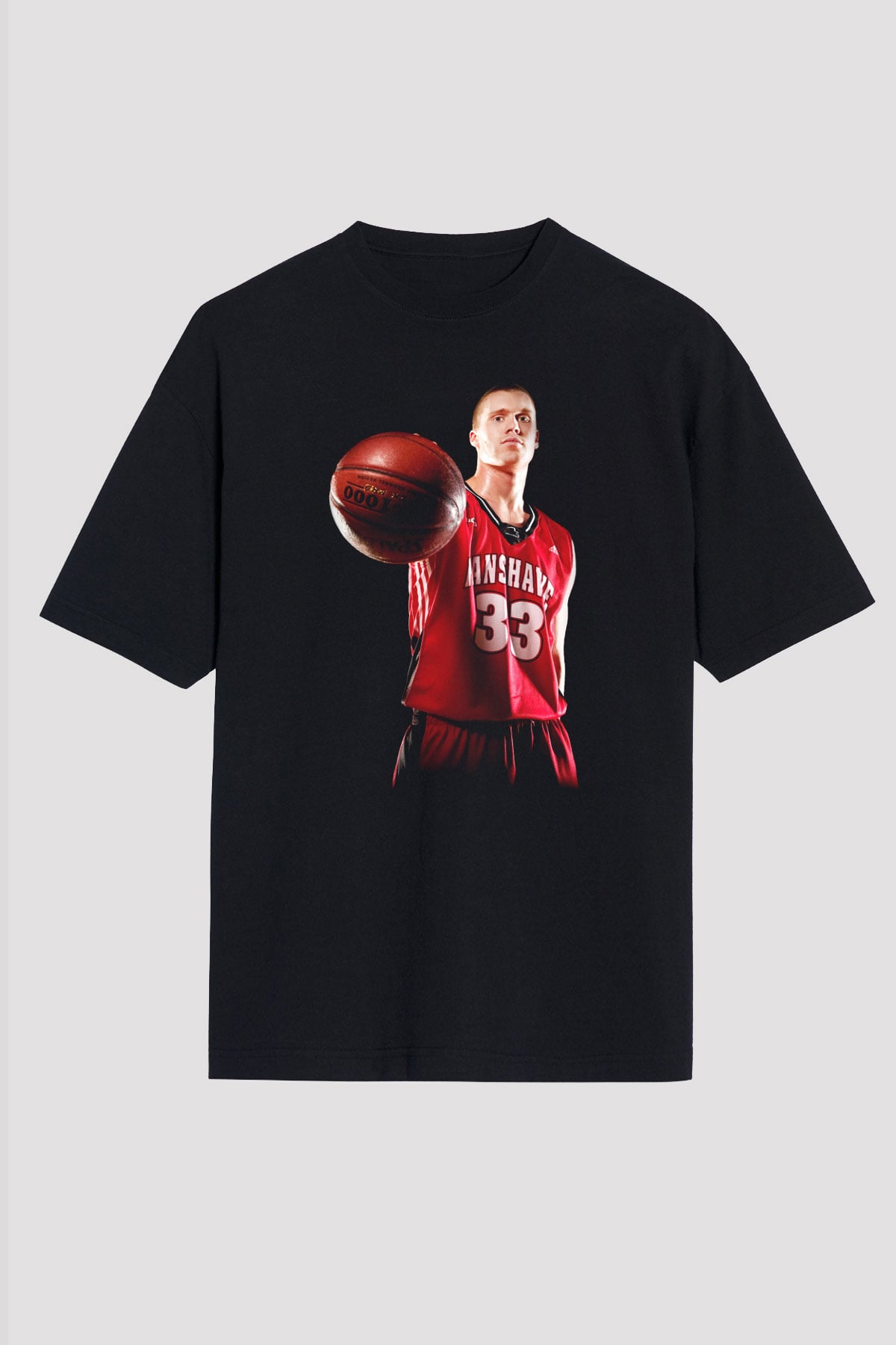 Basketbol Siyah Unisex Oversize Tişört T-Shirt