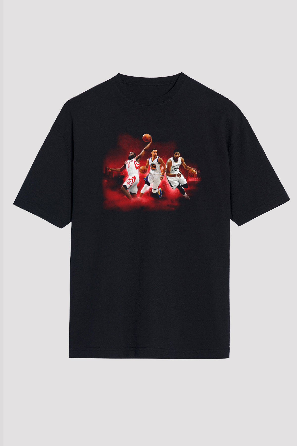 Basketbol Siyah Unisex Oversize Tişört T-Shirt