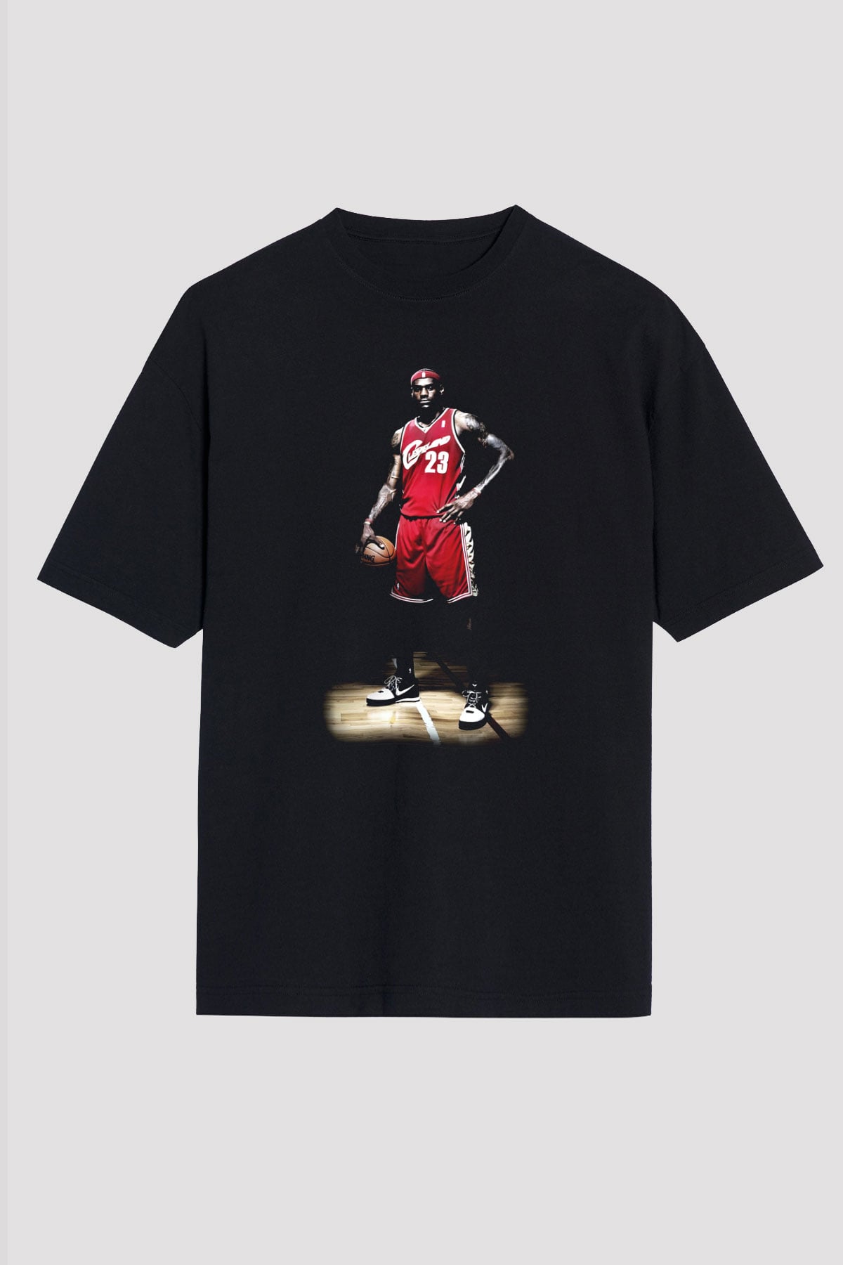 Basketbol Siyah Unisex Oversize Tişört T-Shirt