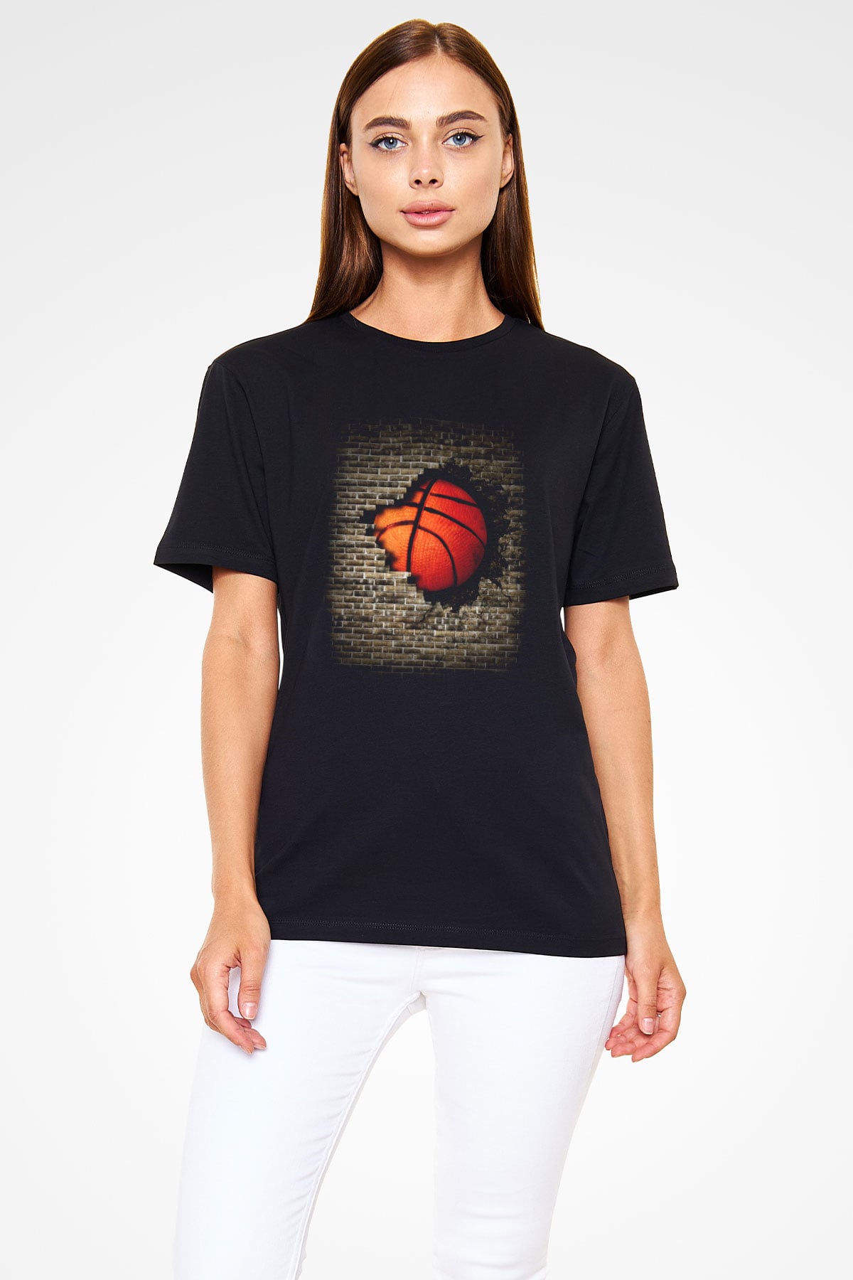 Basketbol Siyah Unisex Tişört T-Shirt - TişörtFabrikası