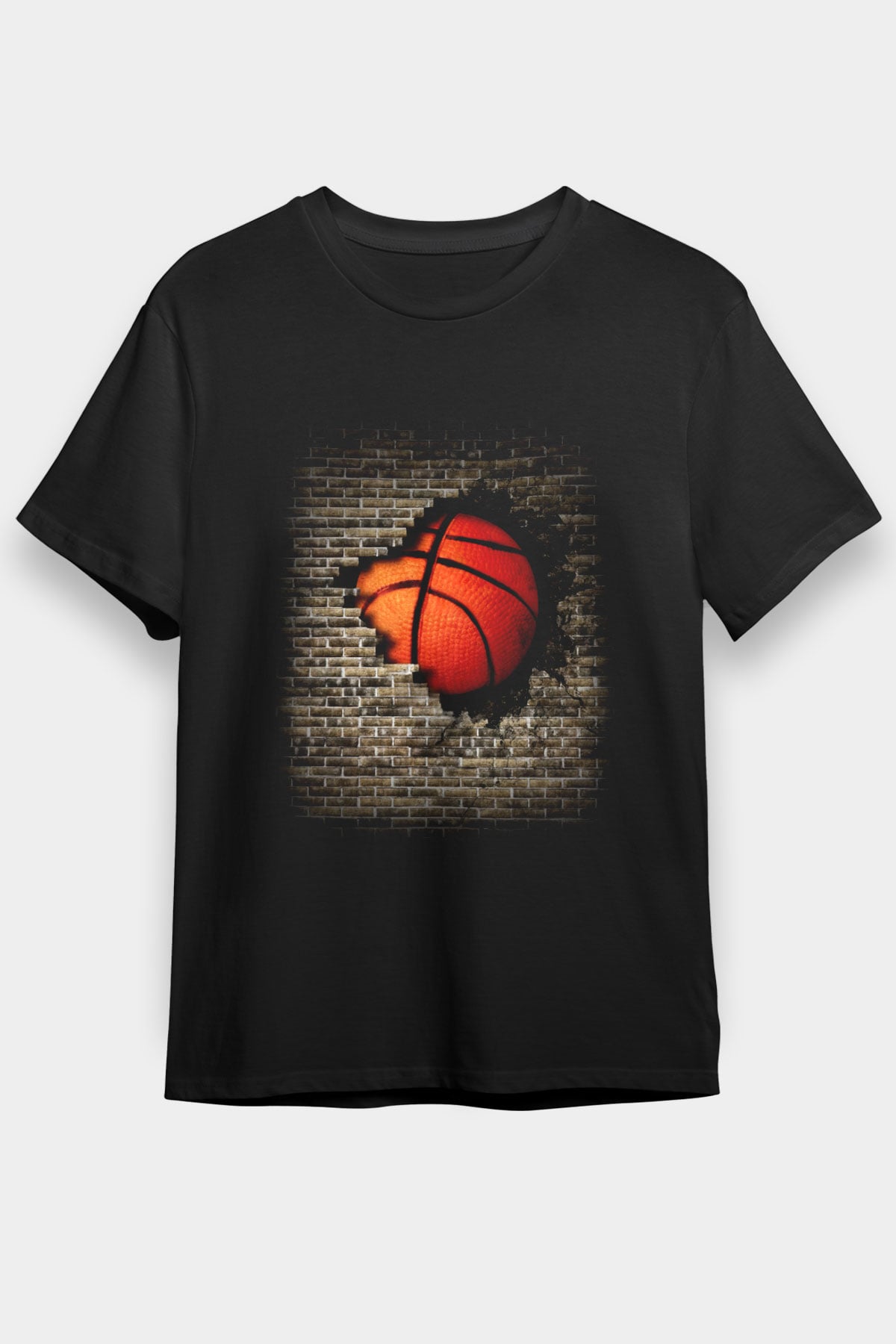 Basketbol Siyah Unisex Tişört T-Shirt - TişörtFabrikası