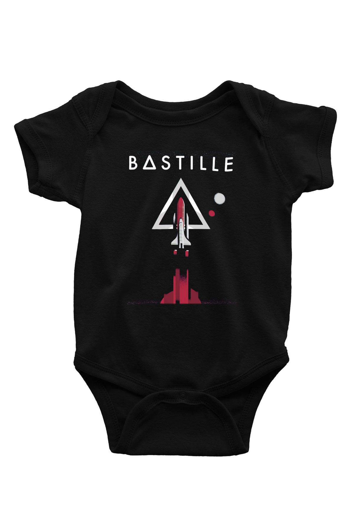 Bastille Baskılı Siyah Bebek Body - Zıbın