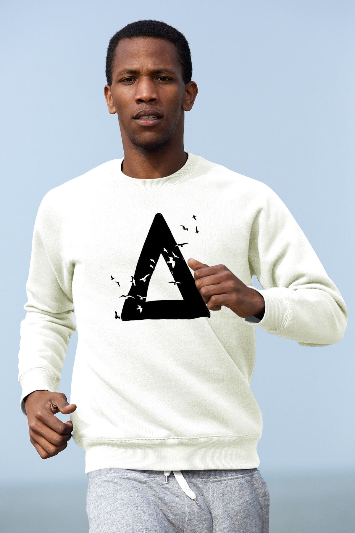 Bastille Beyaz Unisex Sweatshirt
