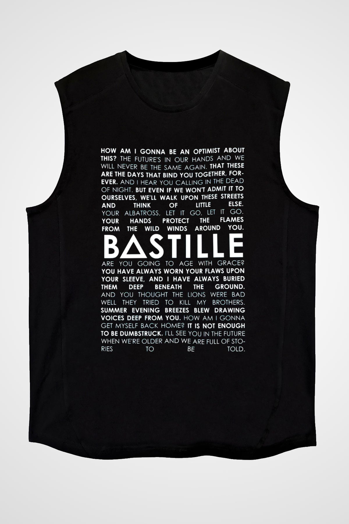 Bastille Siyah Unisex Kolsuz Tişört