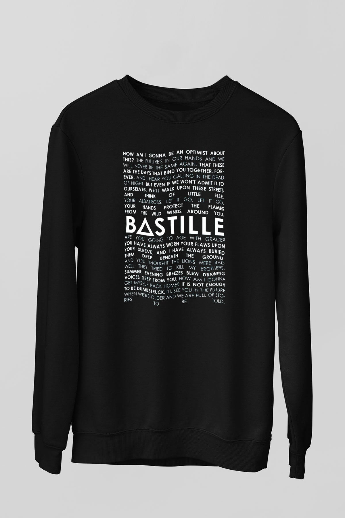 Bastille Siyah Unisex Sweatshirt