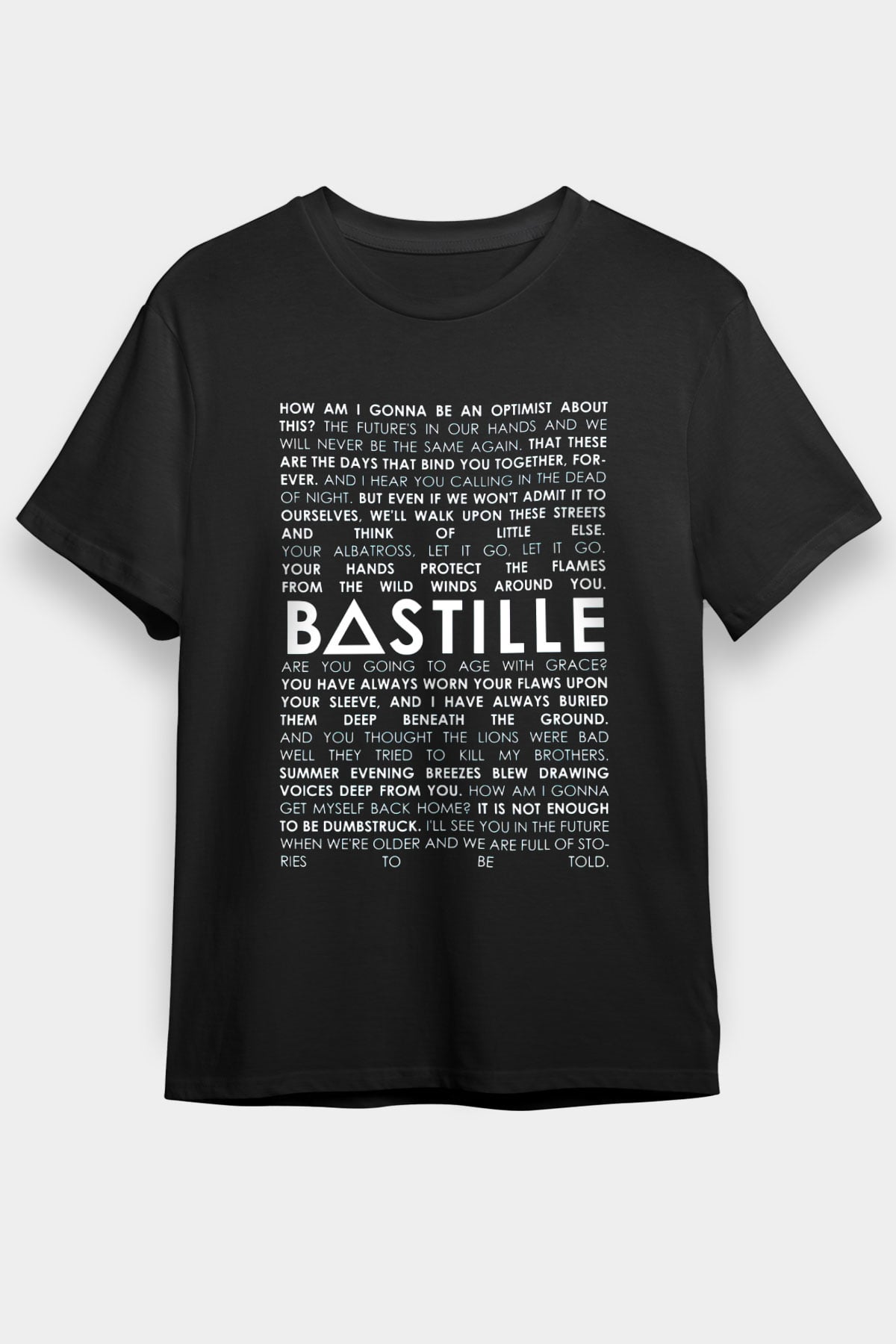 Bastille Siyah Unisex Tişört T-Shirt - TişörtFabrikası