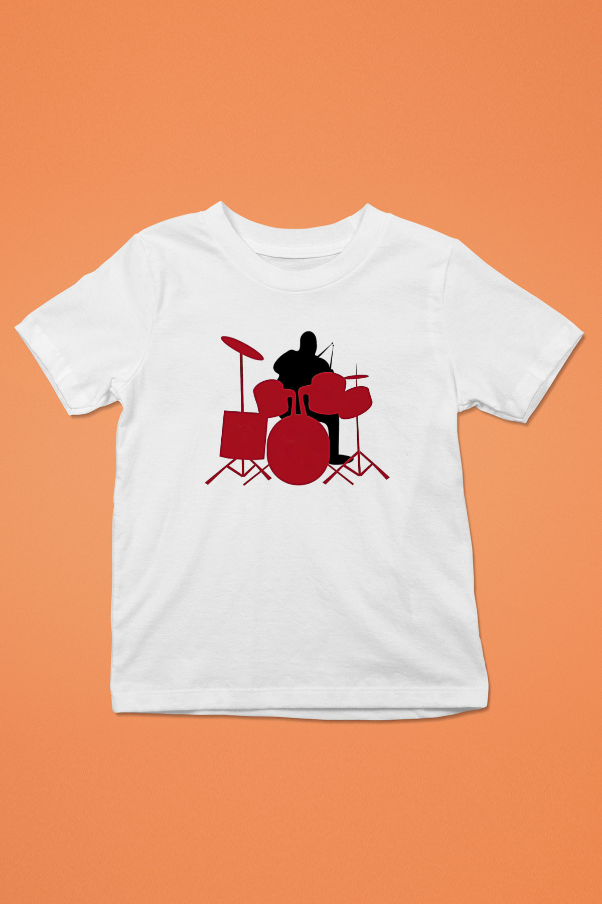 Bateri Baskılı Beyaz Unisex Beyaz Çocuk Tişört - Tshirt