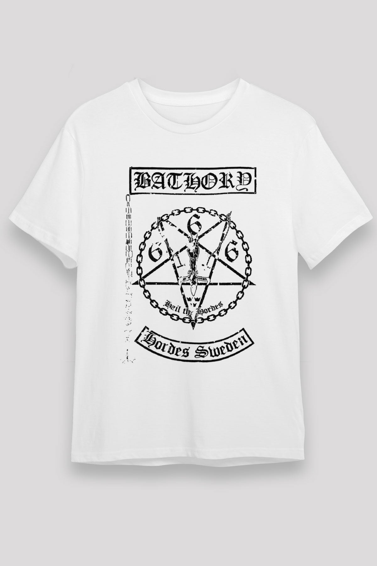 Bathory Beyaz Unisex Tişört T-Shirt - TişörtFabrikası