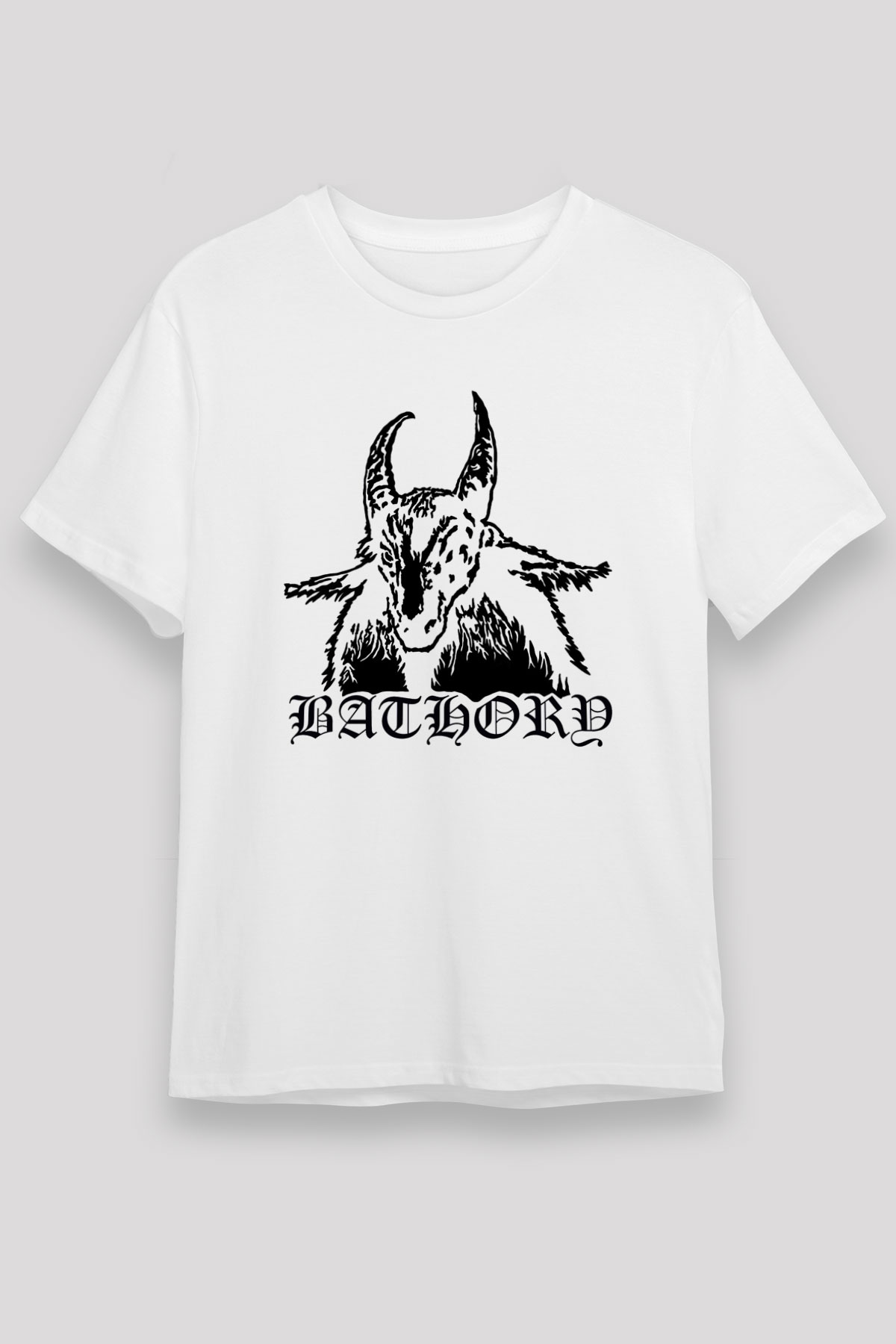Bathory Beyaz Unisex Tişört T-Shirt - TişörtFabrikası