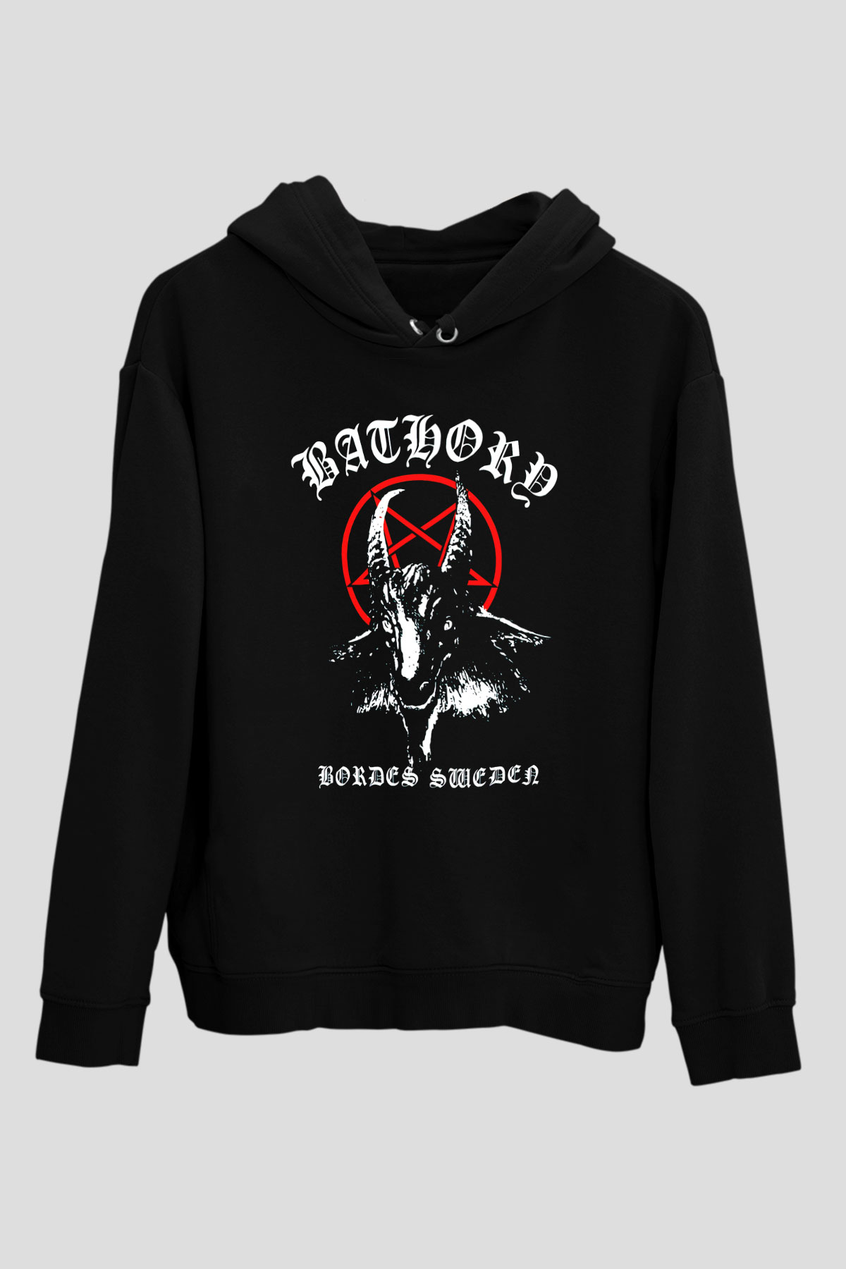 Bathory Siyah Unisex Kapüşonlu Sweatshirt