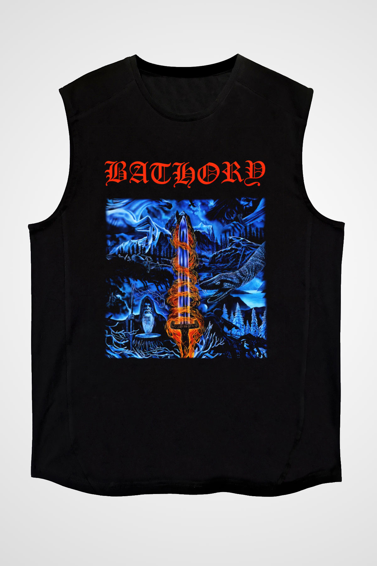 Bathory Siyah Unisex Kolsuz Tişört