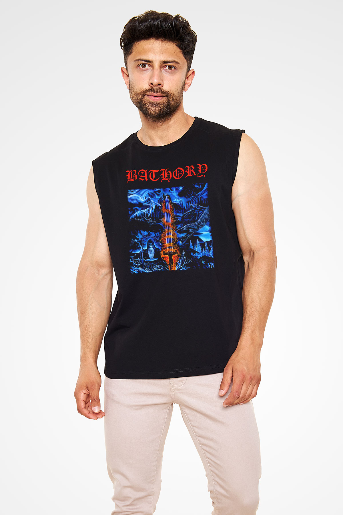 Bathory Siyah Unisex Kolsuz Tişört
