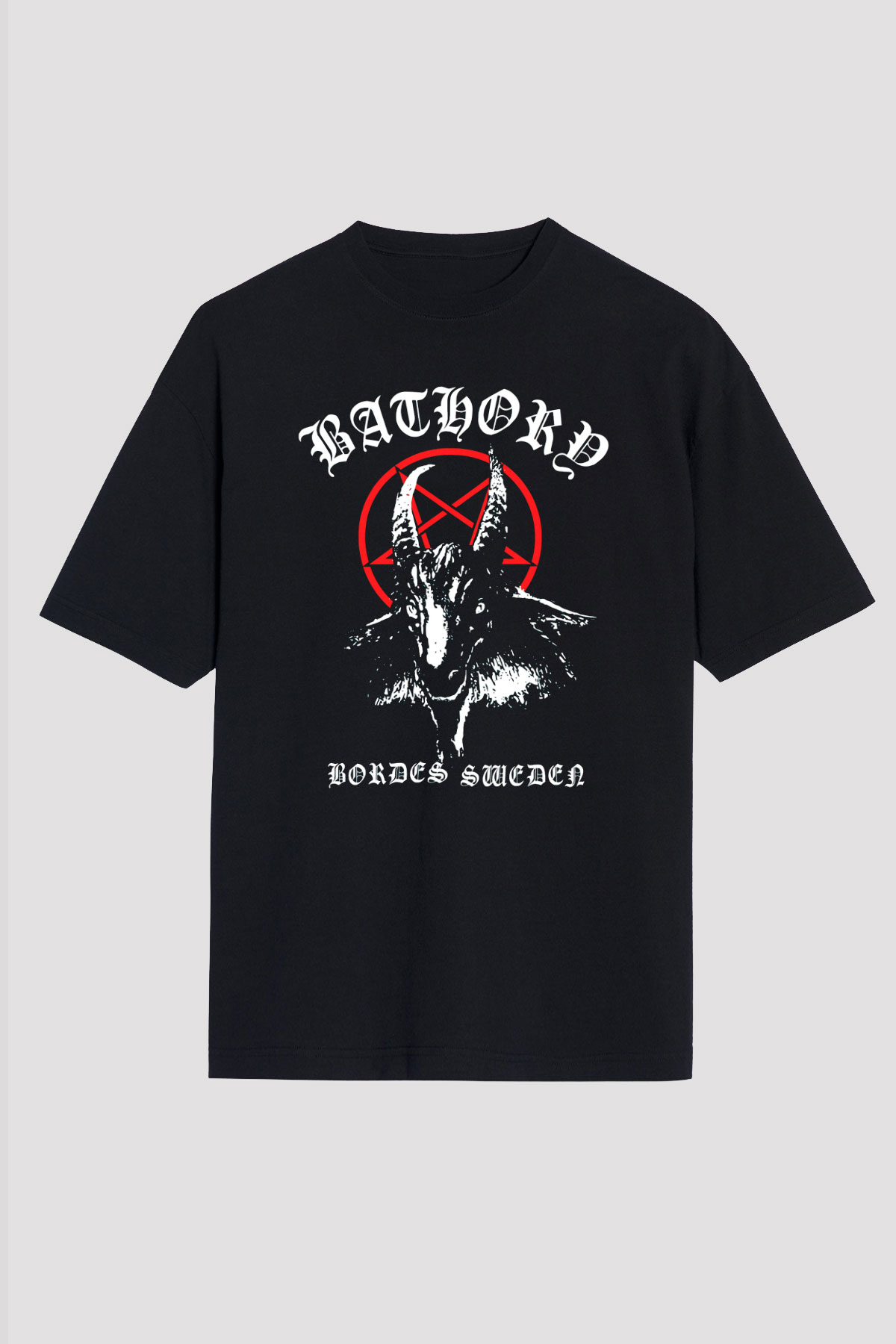 Bathory Siyah Unisex Oversize Tişört T-Shirt