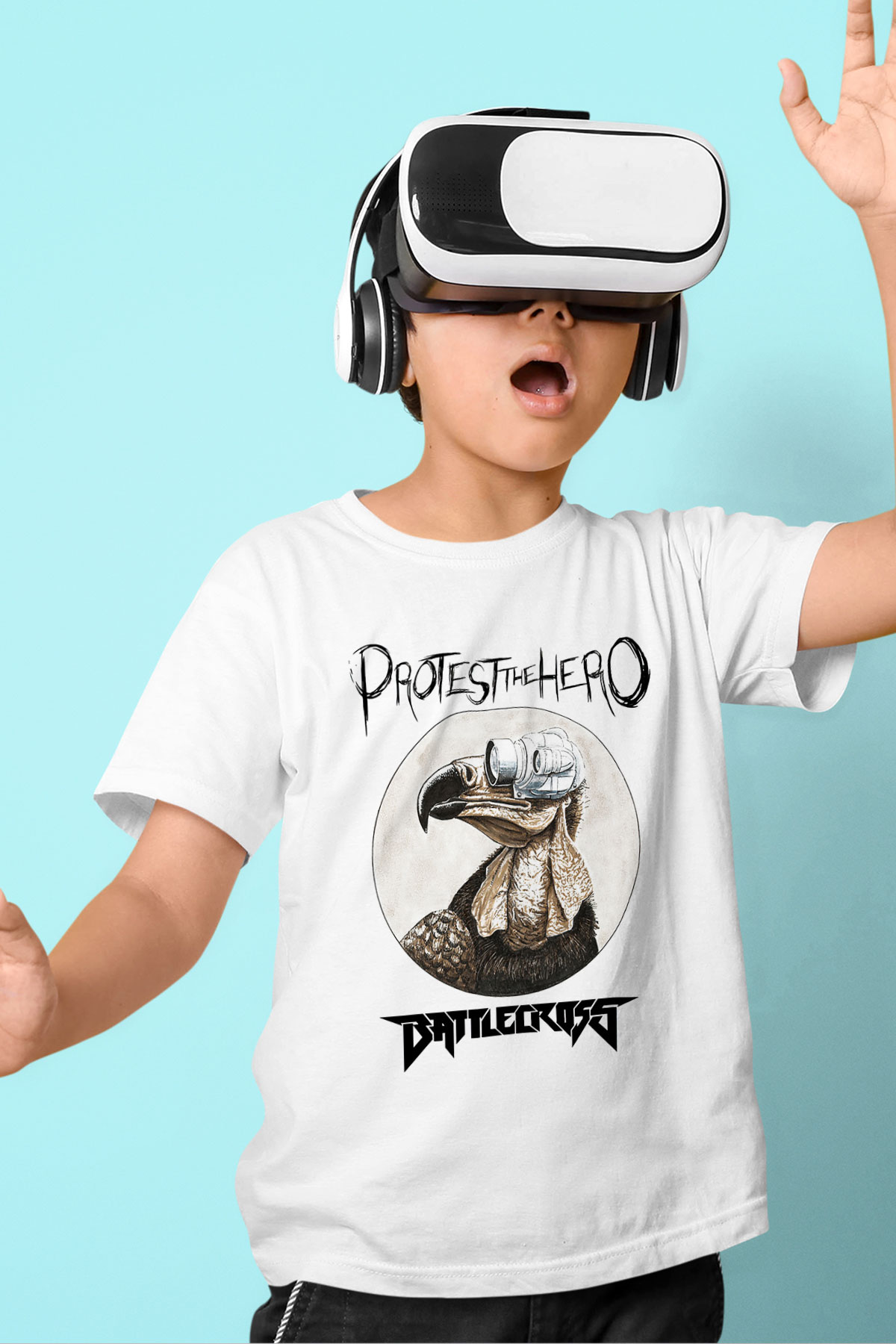 Battlecross Beyaz Unisex Çocuk Tişört