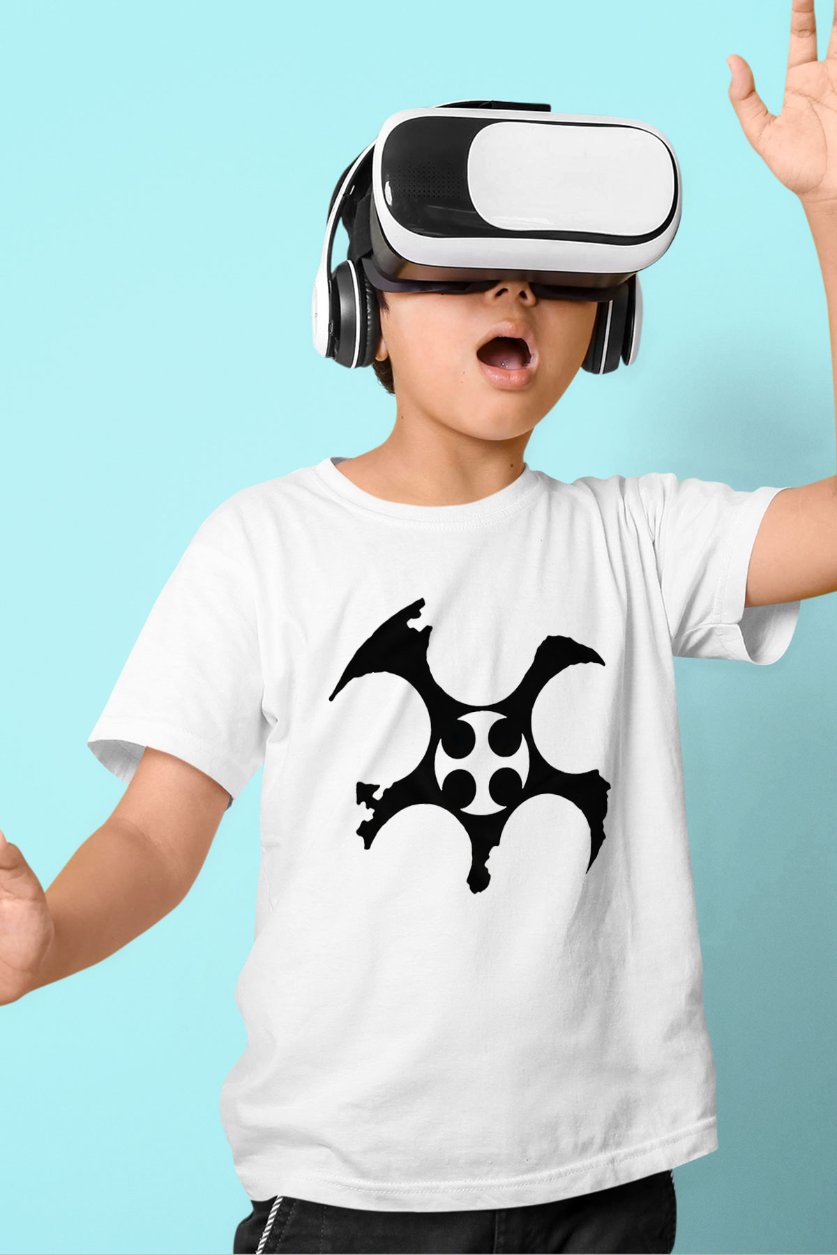 Battlecross Beyaz Unisex Çocuk Tişört