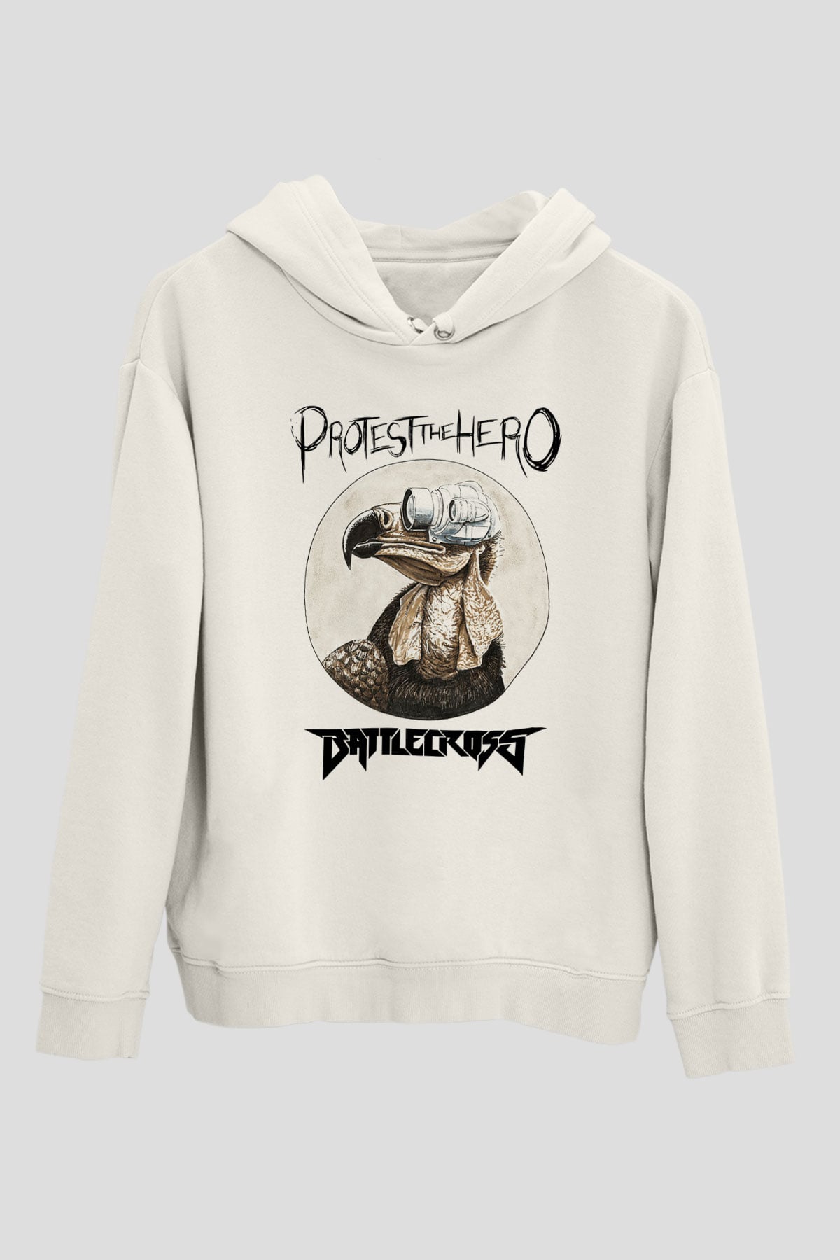 Battlecross Beyaz Unisex Kapüşonlu Sweatshirt